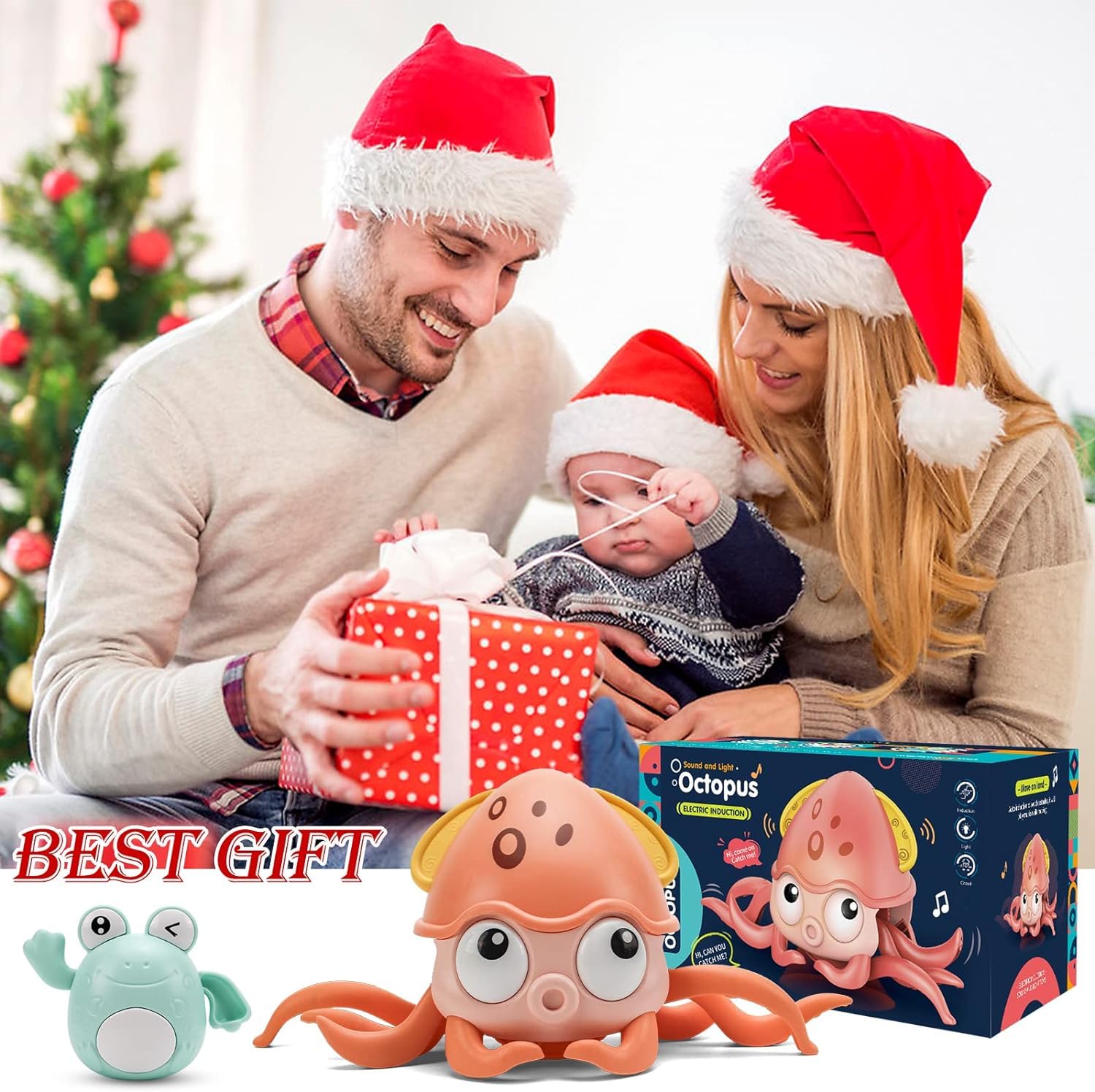 KIPA Gaming Octopus Crawling Toy - Musical & LED Lights -8