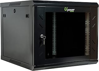MASTER U-POWER Armário Rack 19" 9U, mural 600 x 600 x 501 mm, até 80 kg, preto