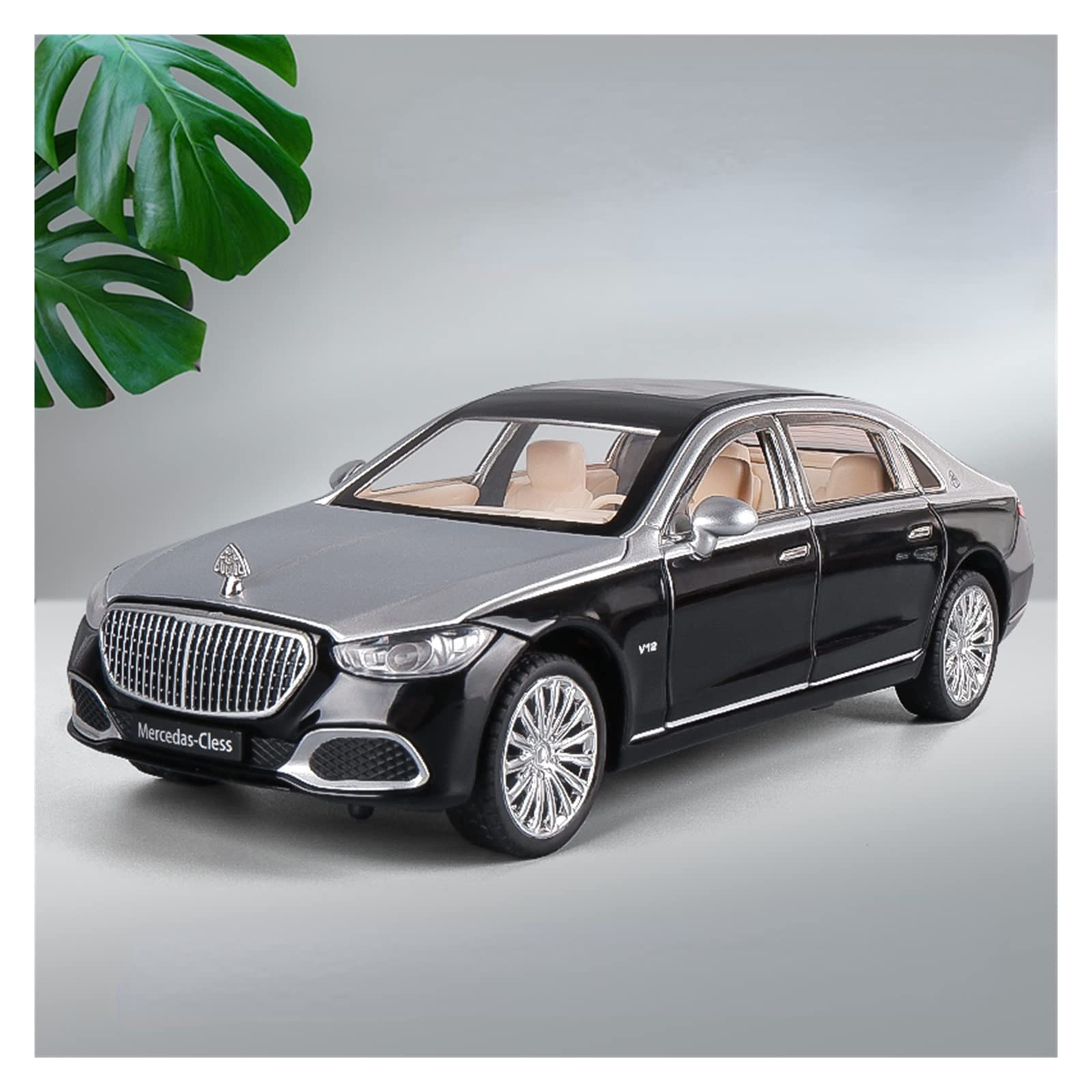 Amazon.com: MING ZHEN 玩具車型號1:24 適用於Maybach S680 合金壓鑄
