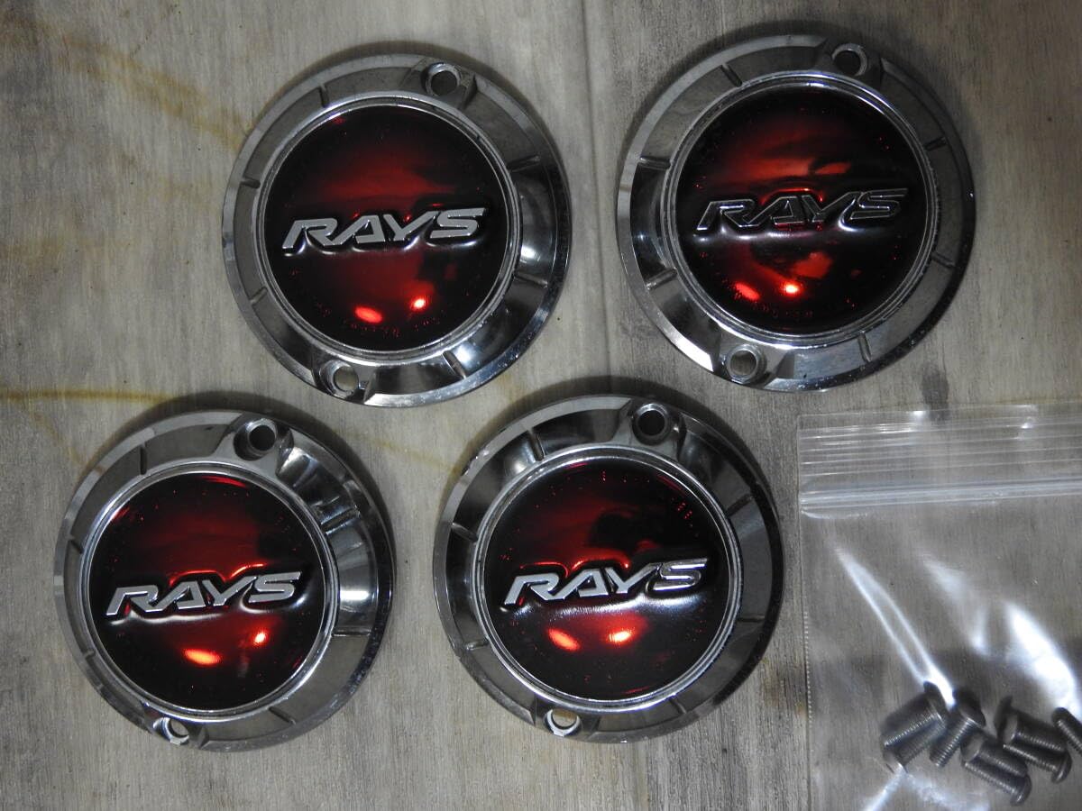 Amazon.co.jp: RAYS レイズ 廃版品 グラムライツ 赤 センターキャップ 