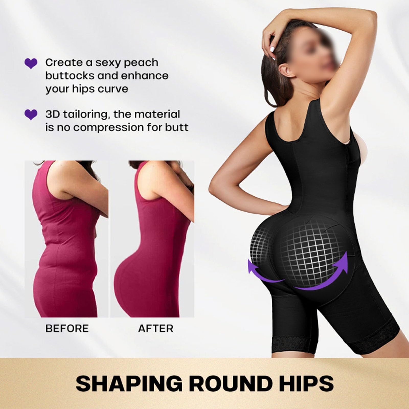 Etapa 2 Faja Shapewear para Mujeres Tummy Tuck Post Cirugía Prenda de compresión posparto Levantador de glúteos de Cuerpo Completo