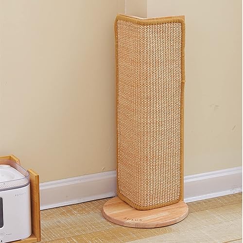 Miniatura 3 de SHENGOCASE Rascador de sisal de gato de 24.5 pulgadas de alto, sin perforaciones, para pared, para sofá, esquina, poste rascador, alfombrilla de