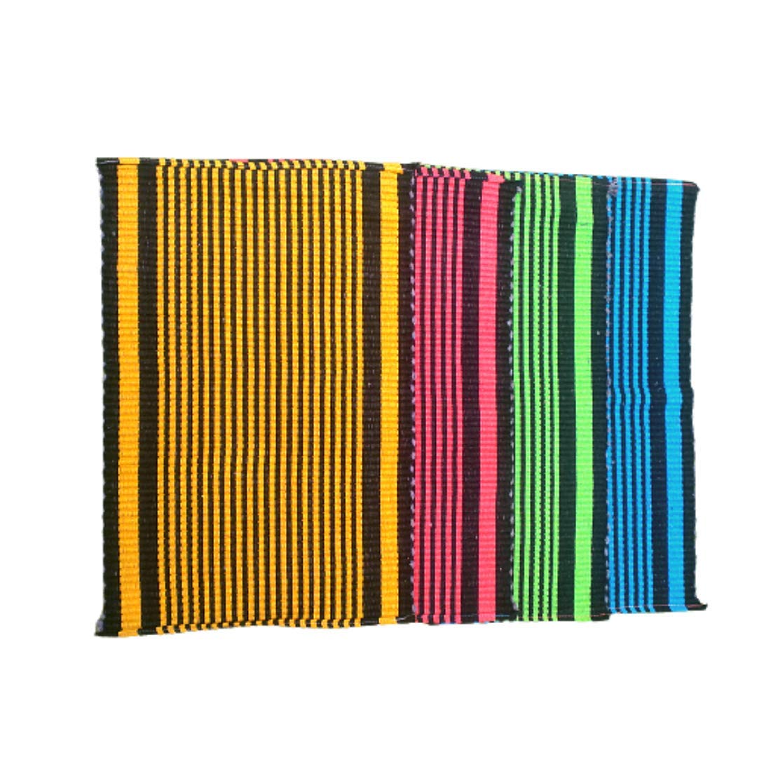 Buy Confident Dark newline Hand Loom Cotton Door Mat for Home Entrance, Pack of 4 (Multicolor