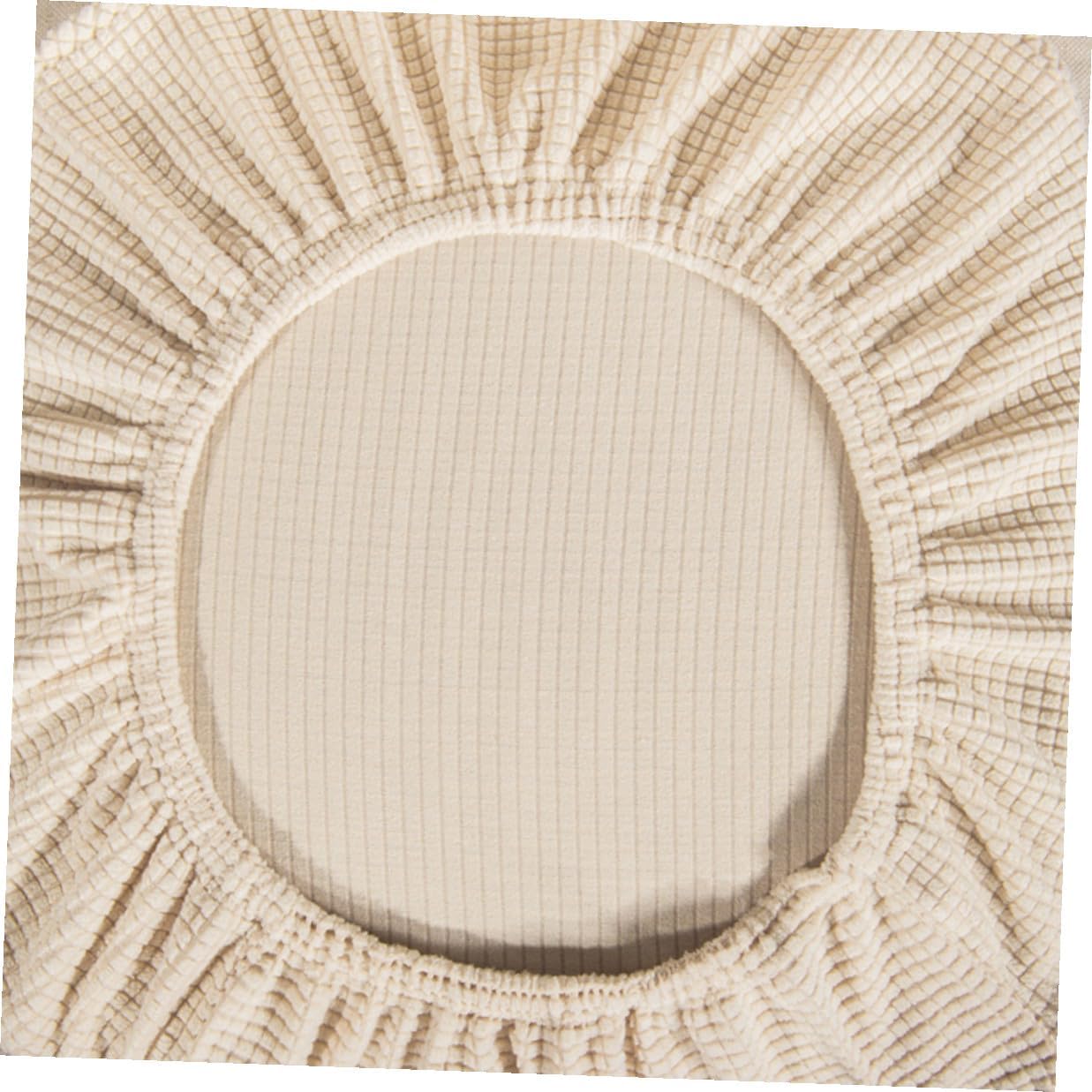 6pcs Elastic Stretch Dining Chair Covers Full Protective Case Removable Spandex Seat Slipcovers for Home Office Banquet Chairs Beige