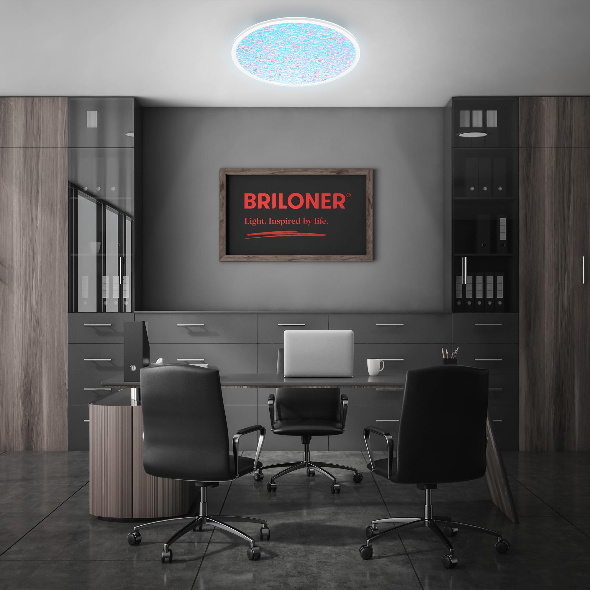 BRILONER, LED Ceiling Light with Acrylic Panel, Adjustable from Warm to Cool White, Remote Control, LED lamp, Ceiling Light - Image 4