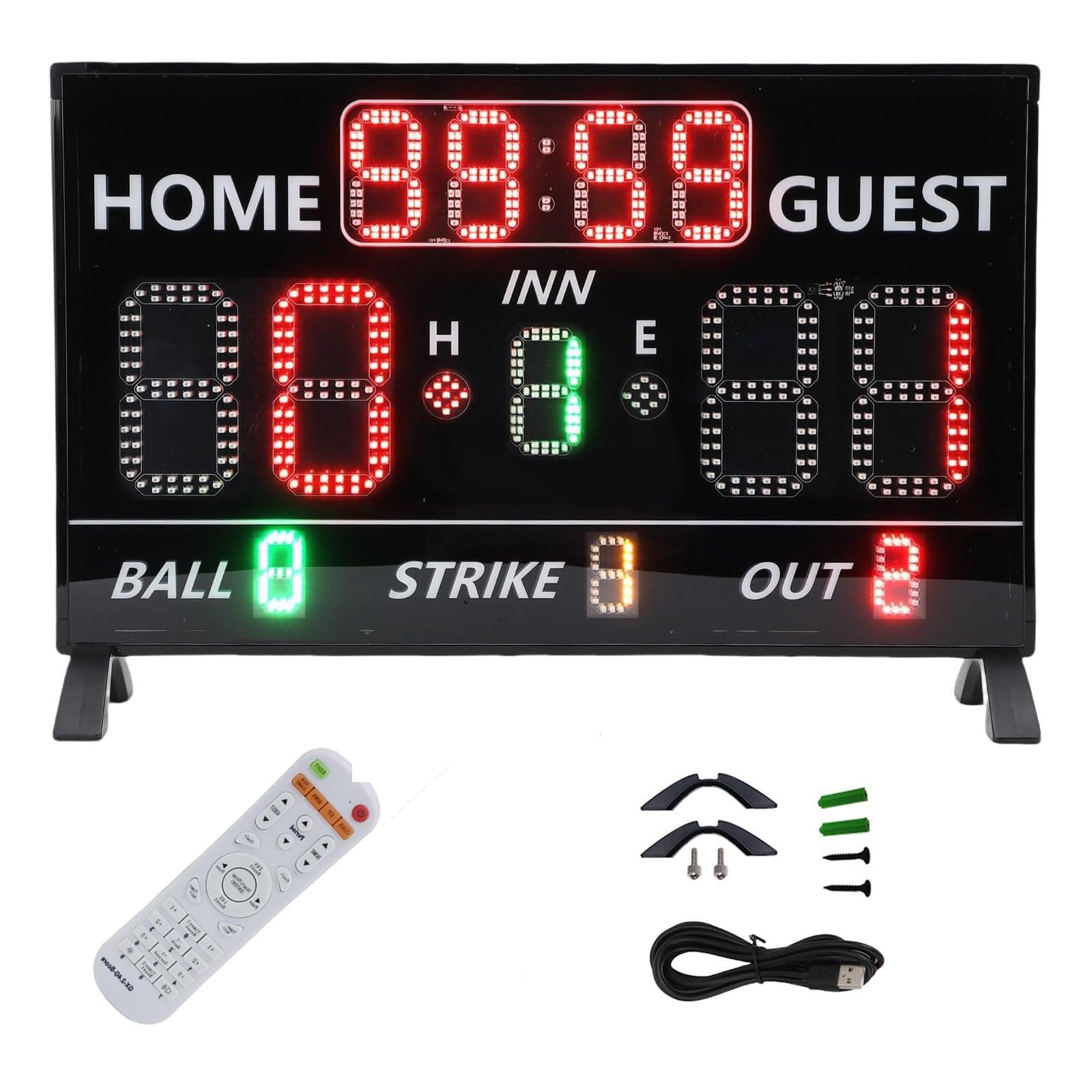 Amazon | LED電子デジタル野球スコアボード、ポータブルソフトボール
