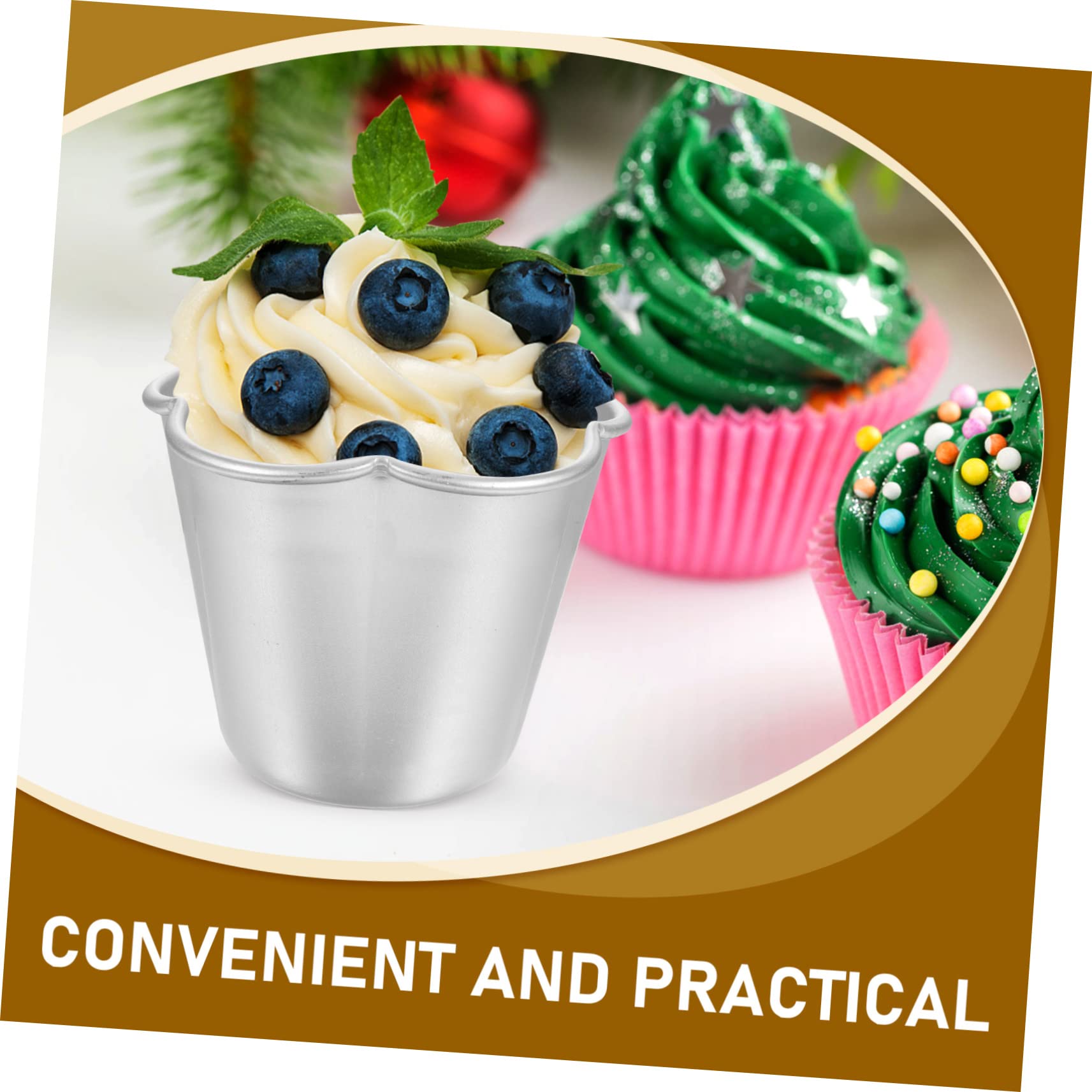 Abaodam 18piezas Moldes Para Muffins De Multifuncional Moldes De Hornear Para Pasteles y Postres Accesorios De Repostería Para Tartas y Gelatinas