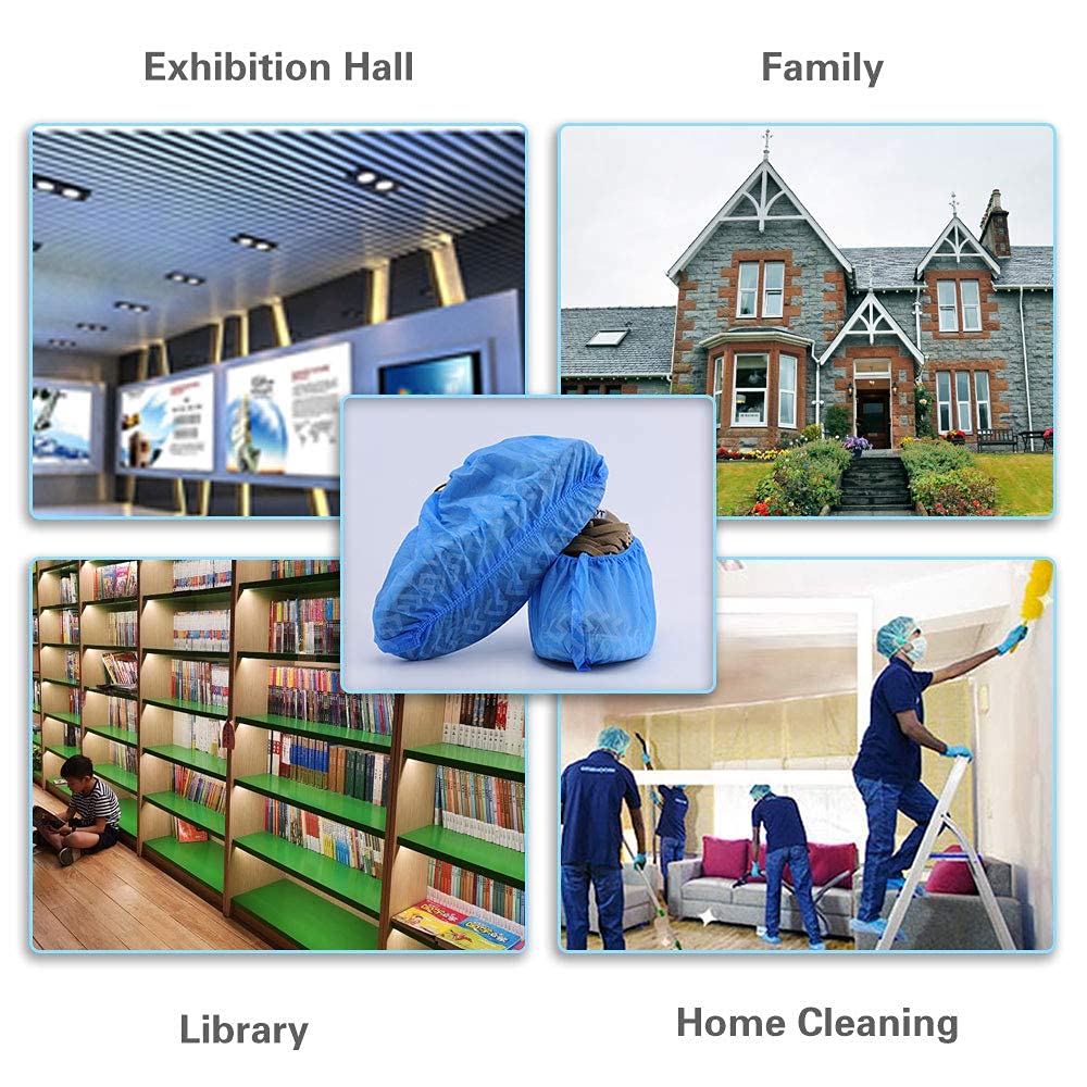 Tomus-UNI Shoe Covers Disposable 200 Pack 100 Pairs Non-Slip Durable Indoor Protect Your Home Floors and Shoes — view 4
