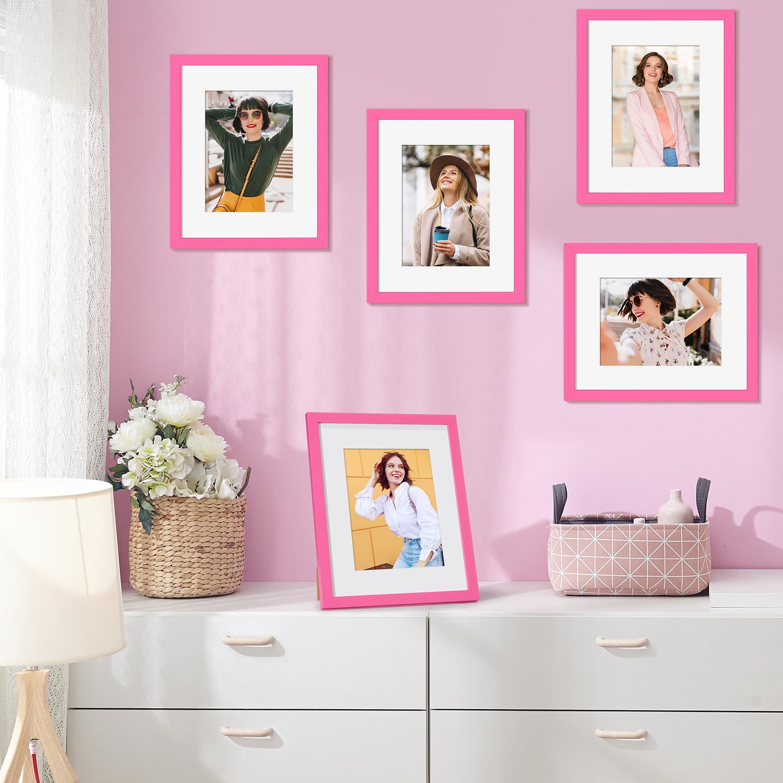 TWING 8x10 Picture Frame,Pink Picture Frames Display Pictures 5x7
