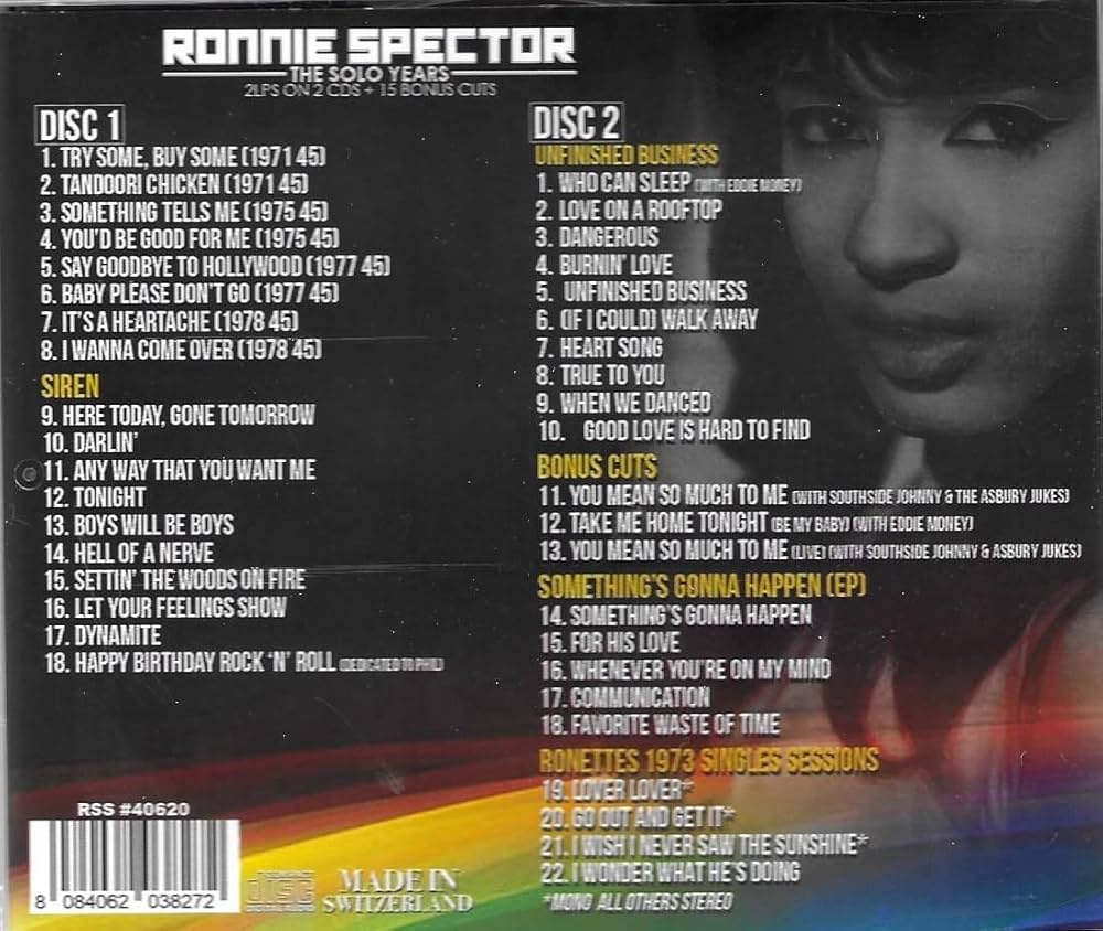 RONNIE SPECTOR,新品未開封,RONETTES,直筆サイン入り,CD RONNIE SPECTOR,新品未開封,RONETTES,直筆サイン入り,CD RONNIE