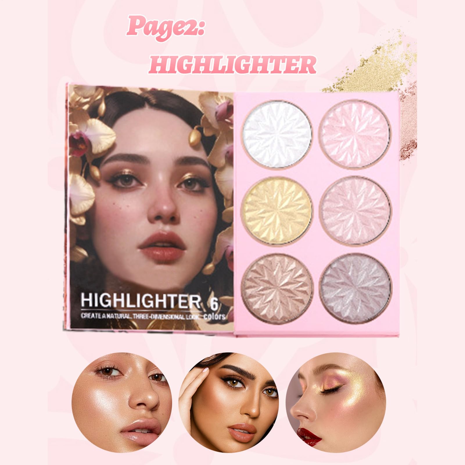 Palette de Pailleté Sept Teintes De Contour | Style Livre Vingt-Quatre Fards À Paupières Pailletés pour Femmes Filles Rendez-vous Soirée Scène Photographie