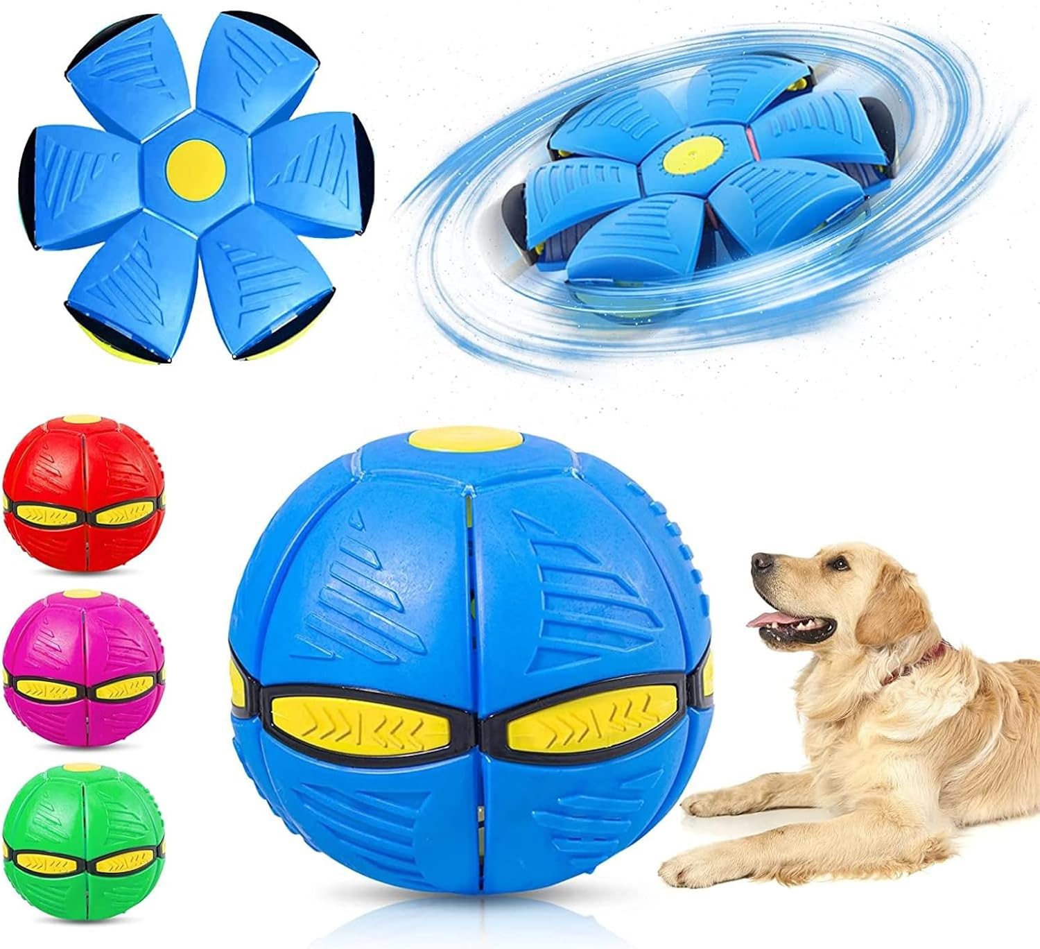Yostyle Pet Toy Flying Saucer Ball for Dogs, Flying Saucer