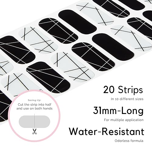 Miniatura 4 de NAILOG - Tiras de uñas de gel semicuradas, 20 calcomanías de larga duración, compra 3 y obtén 1 lámpara UV, calidad de salón, decoración de uñas,