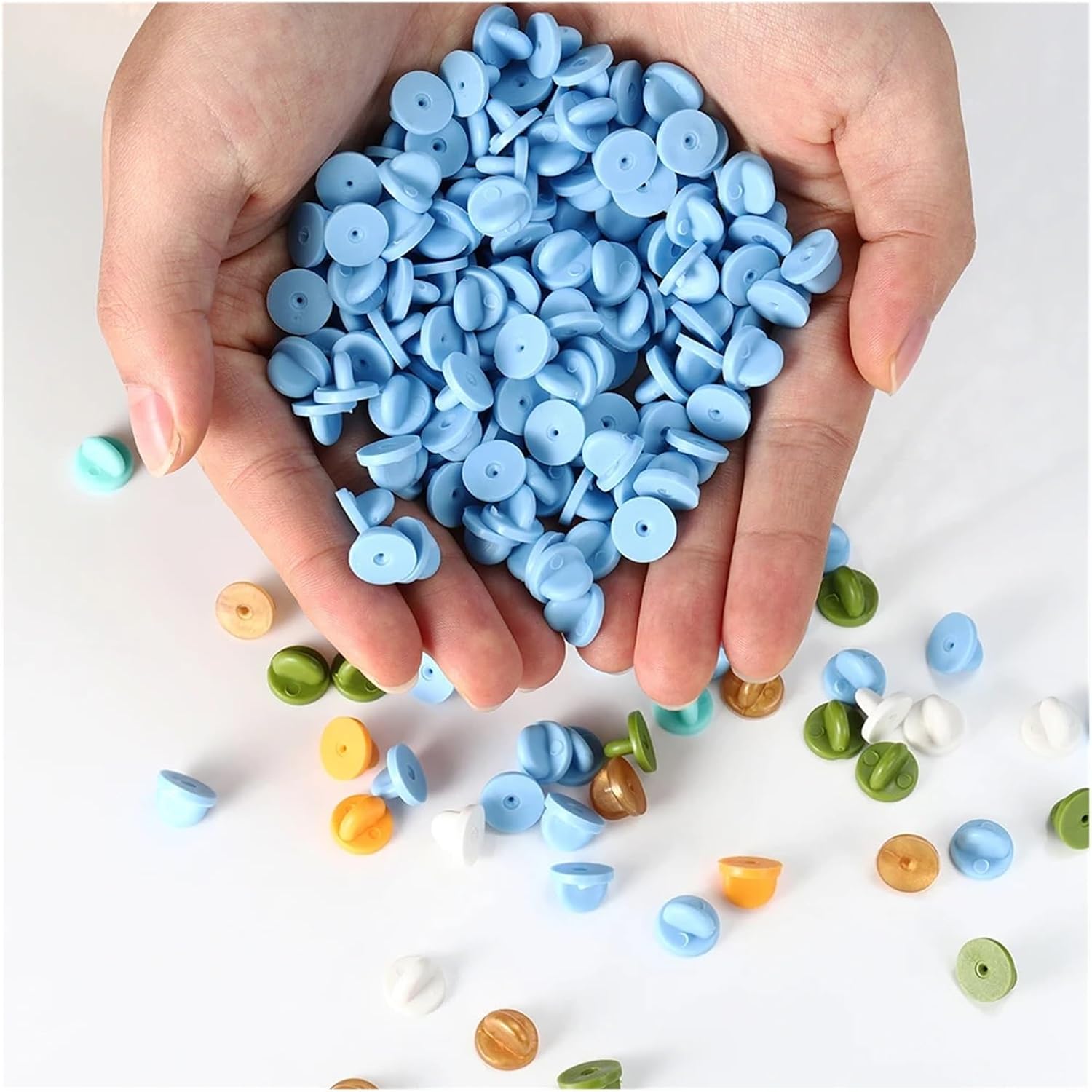 Pin Locks 300pcs Rubber Brooch Pin Back Stopper Clutch Clasp Badge Holder DIY Jewelry Accessories