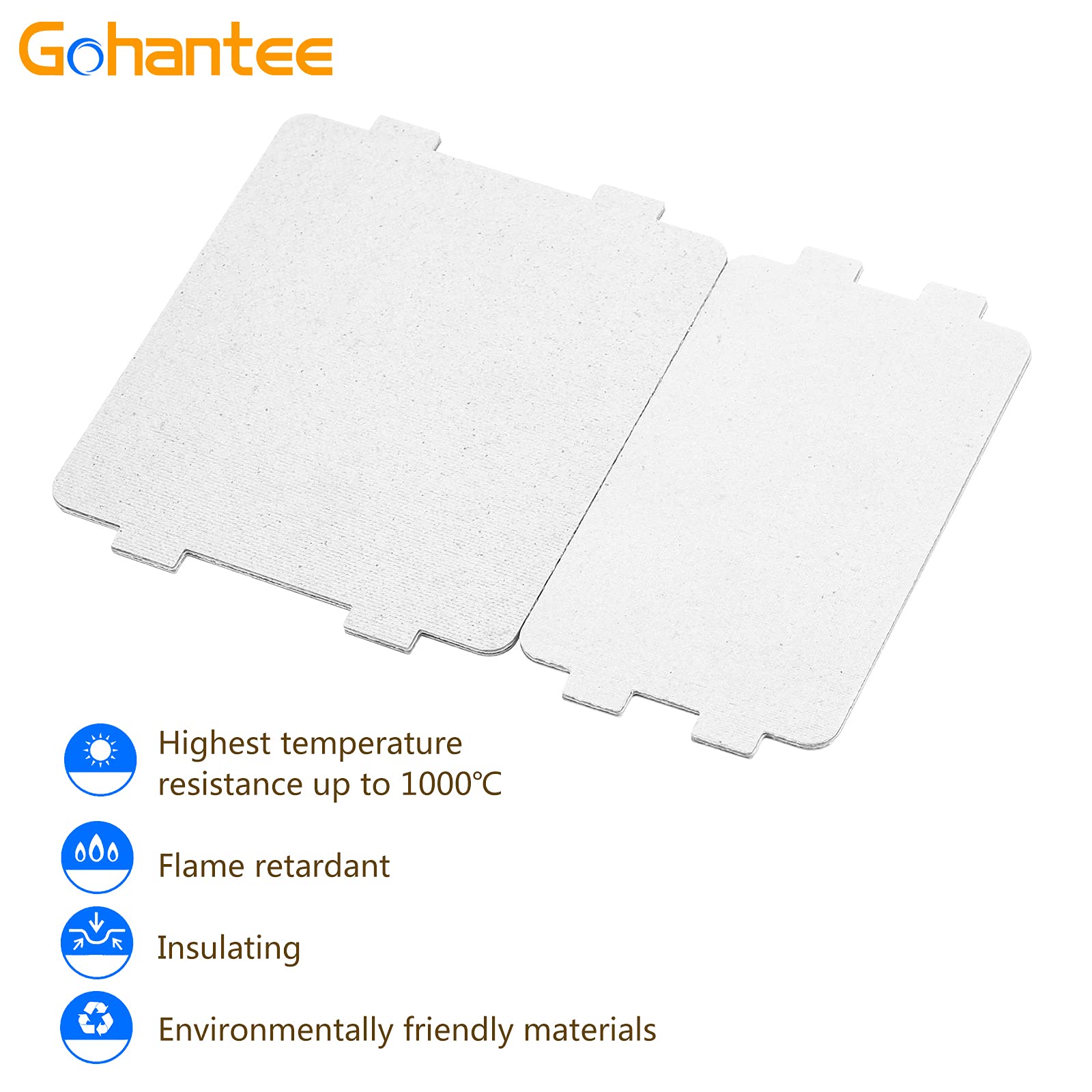 10 Piastre In Mica Per Microonde Gohantee - 5 Pezzi 10.7x6.4cm E 5 Pezzi 10.8x9.9cm, Ricambio Protettivo