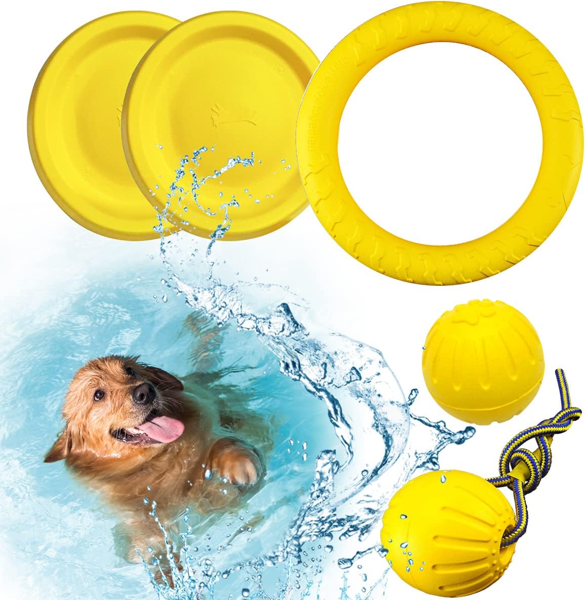 Pet Supplies Crafterlife Dog Water Toys Pack of 5, Doggie Pool