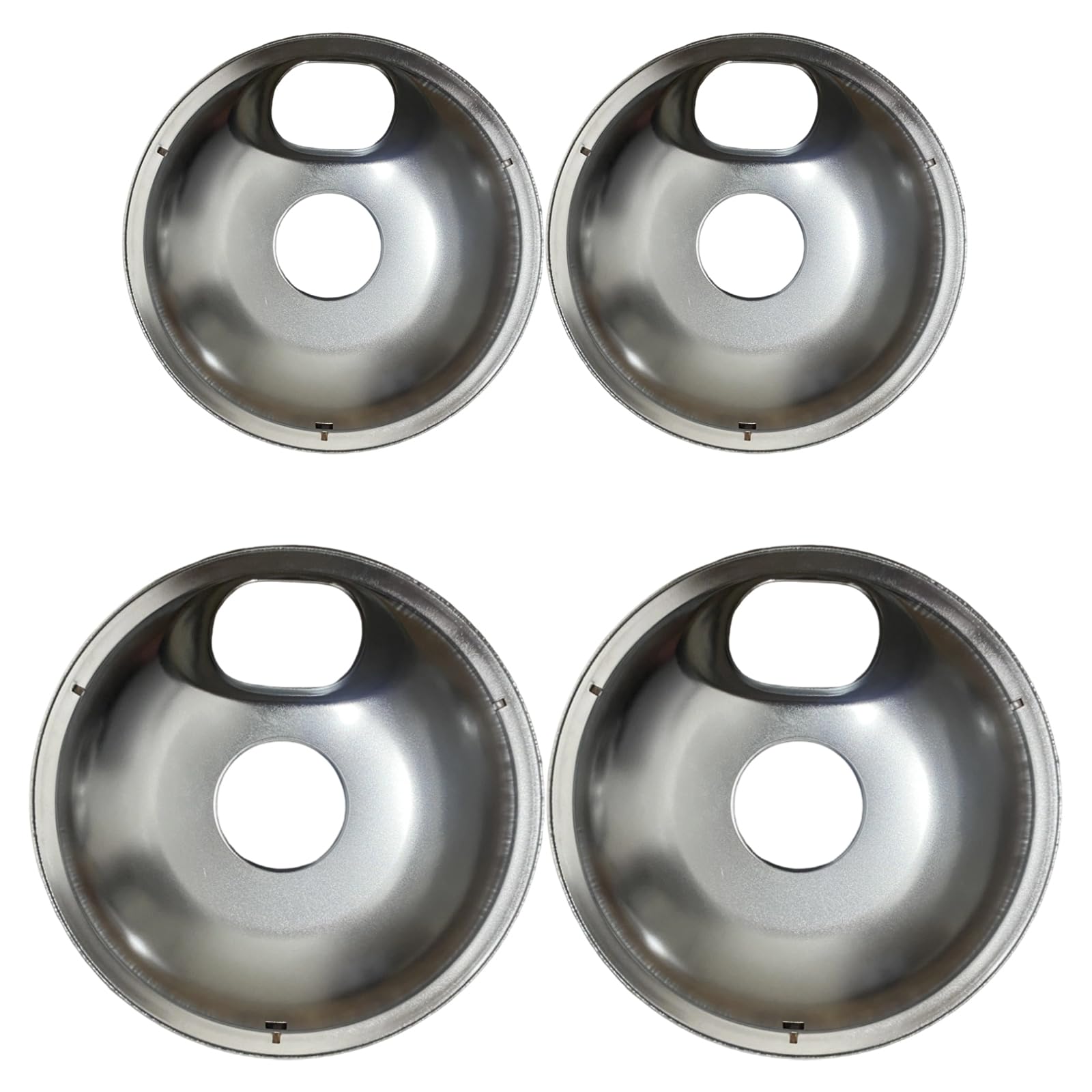 Kalttoy Of 4 Universally Drip Tray Metal Texture Suitable for Stove Burners Smooth Surfaces Easy Cleaning Long Lasting Burners Rings