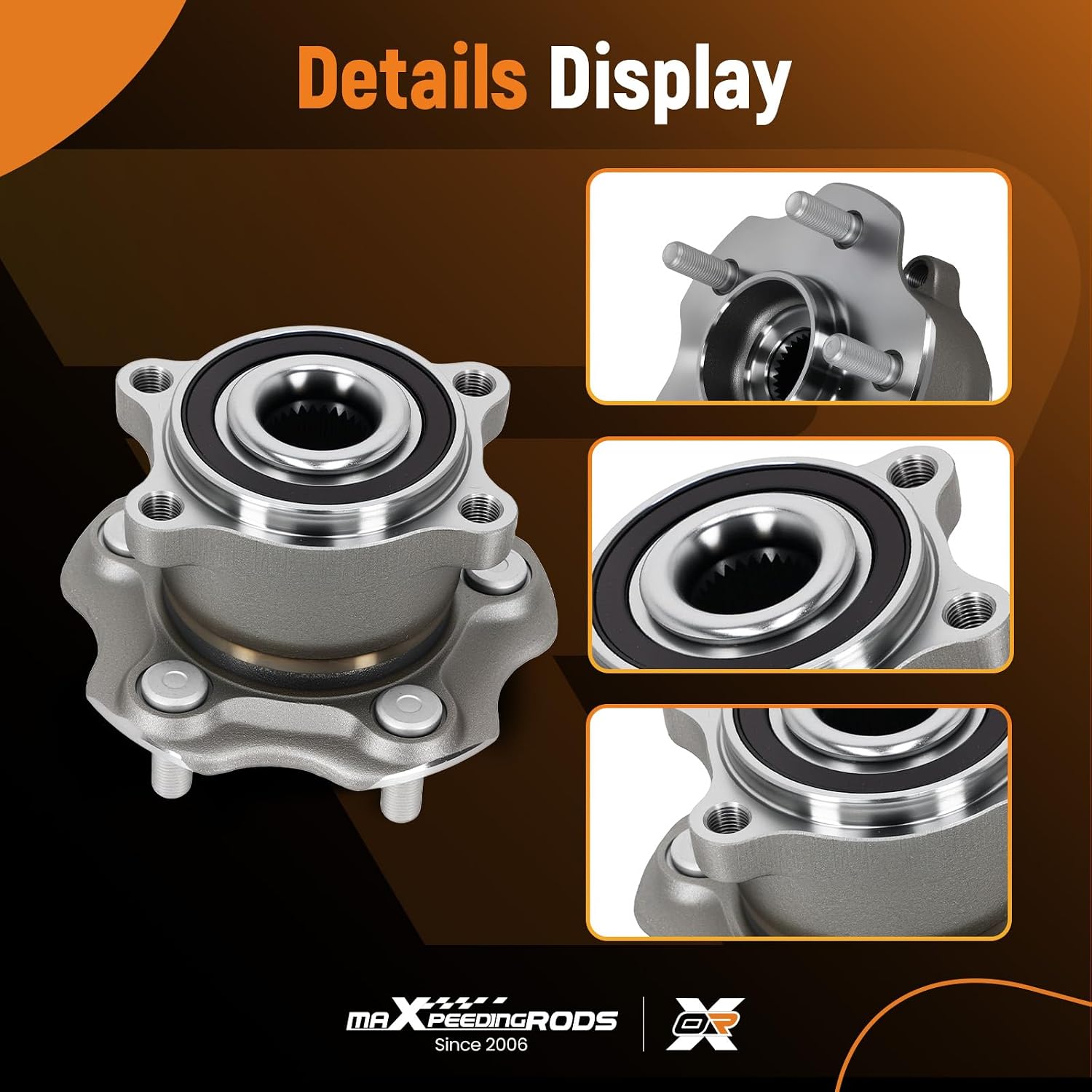 maXpeedingrods 512548 Rear Wheel Bearing & Hub Assembly AWD for Infiniti JX35 2013, for Infiniti QX60 2014-2019, or Nissan Pathfinder 4WD 2013-2019, for Nissan Murano AWD 2015-2019 5-Lug