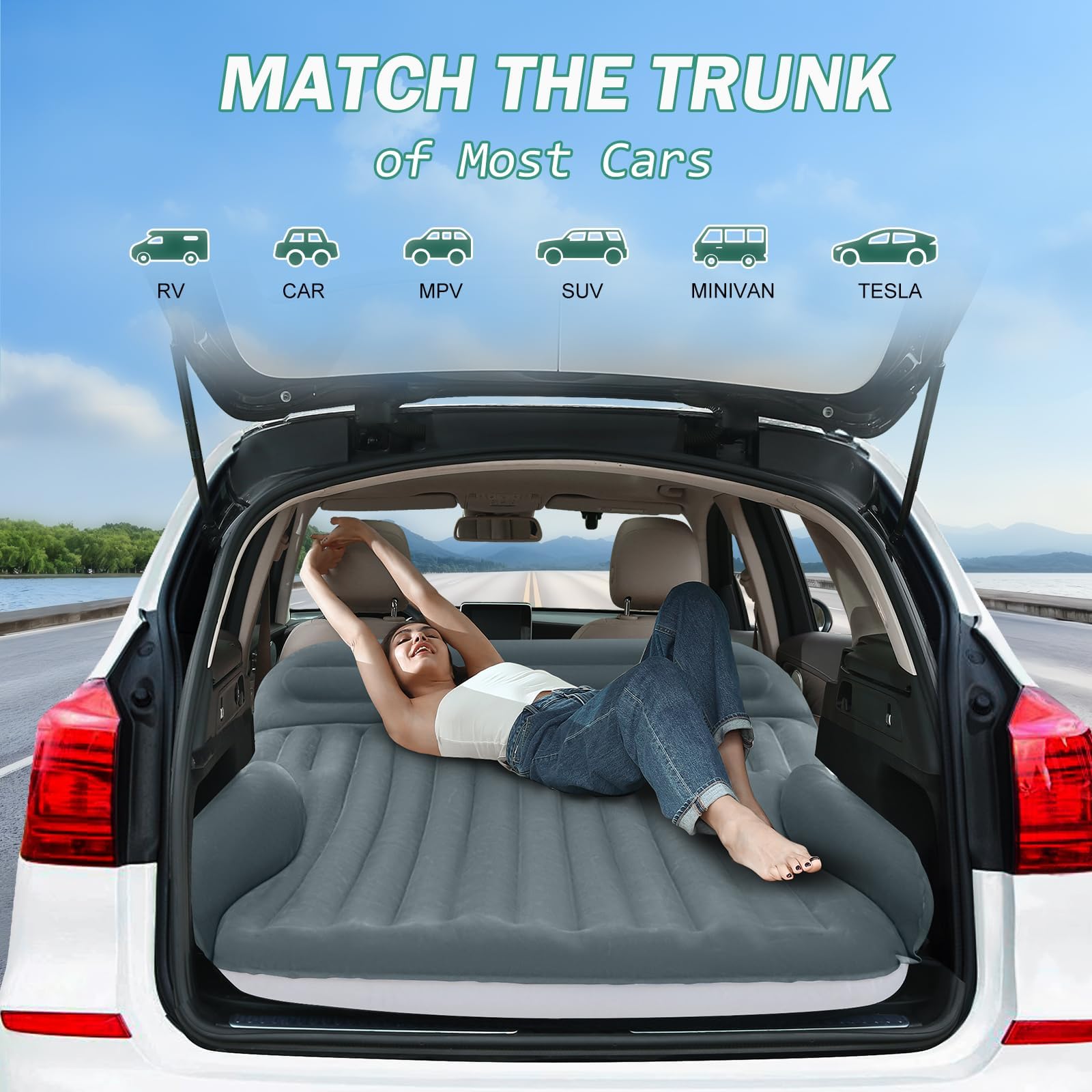 Matelas Gonflable Voiture Citroën Berlingo 2008-2017 – Lit Confortable Avec Pompe Intégrée