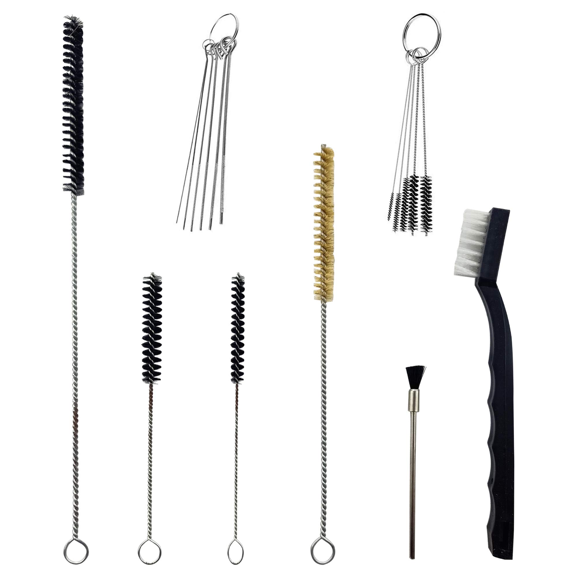 DIY Crafts 1 Kit, 17 Pcs Multi-Purpose Spray Gun Cleaning Kit Nylon Brushes Mini Brushes & Needles Metal Tube Cleaning Brush for Clean Airbrush Nozzles Spray Guns Tattoo Equipment (1 Kit, Multi)-image-37
