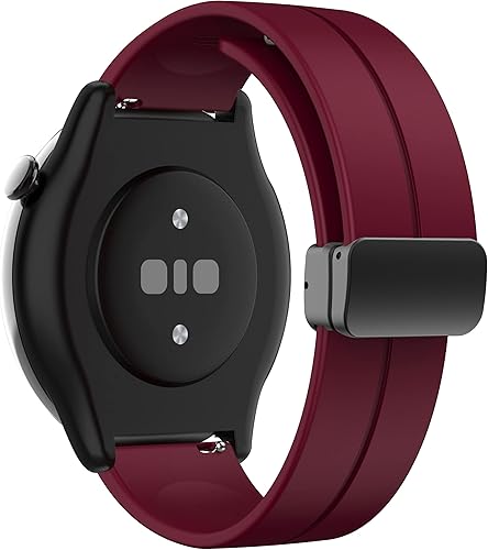 Miniatura 2 de Banda magnética de silicona compatible con Amazfit Gtr MiniGts4 Mini2 MiniBip3Gtr4Gtr3 Smartwatch 0.866 in 0.787 in Correa deportiva de repuesto de