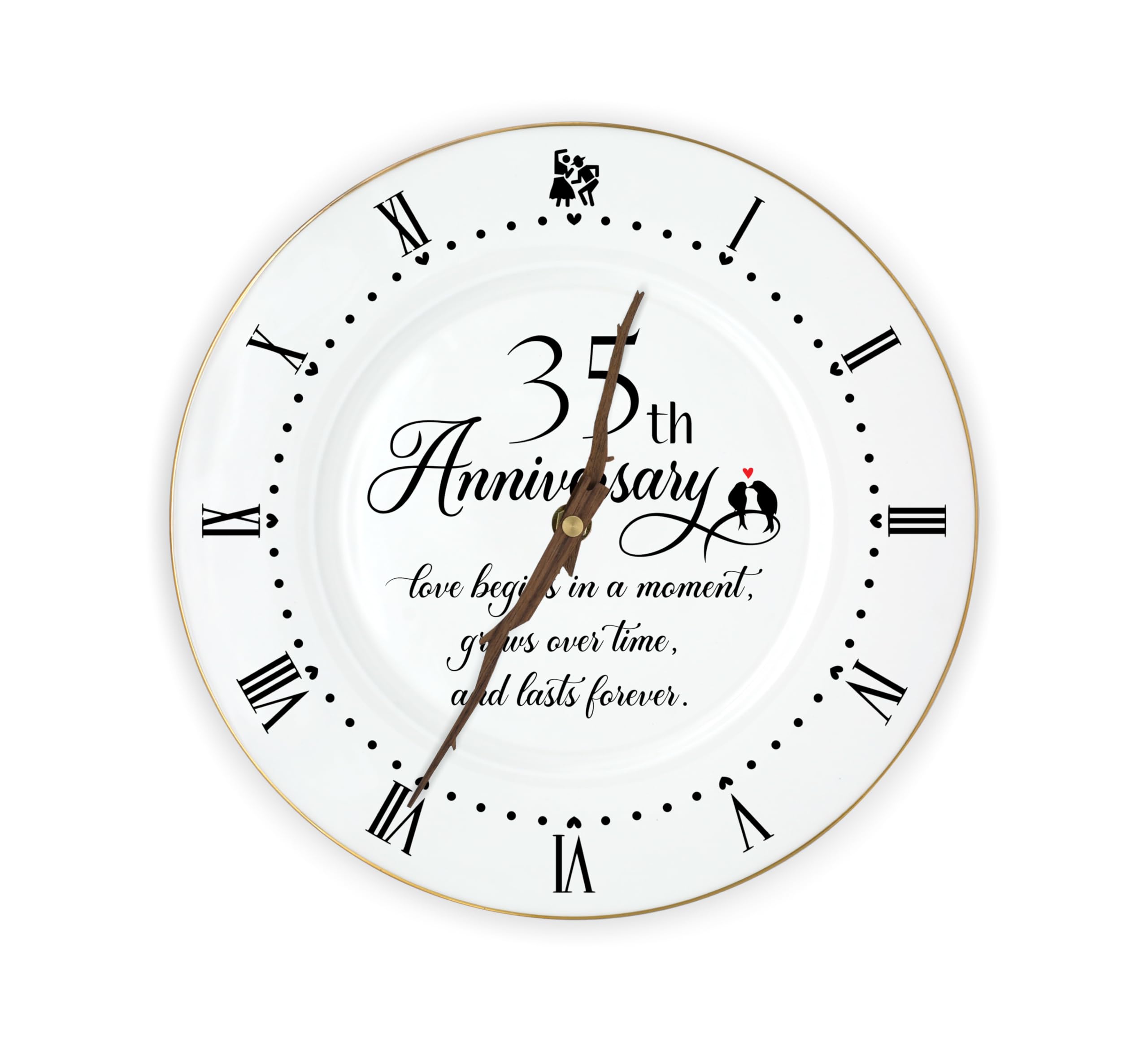 TOBOHU 35th Anniversary Porcelain Clock with Gold Foil
