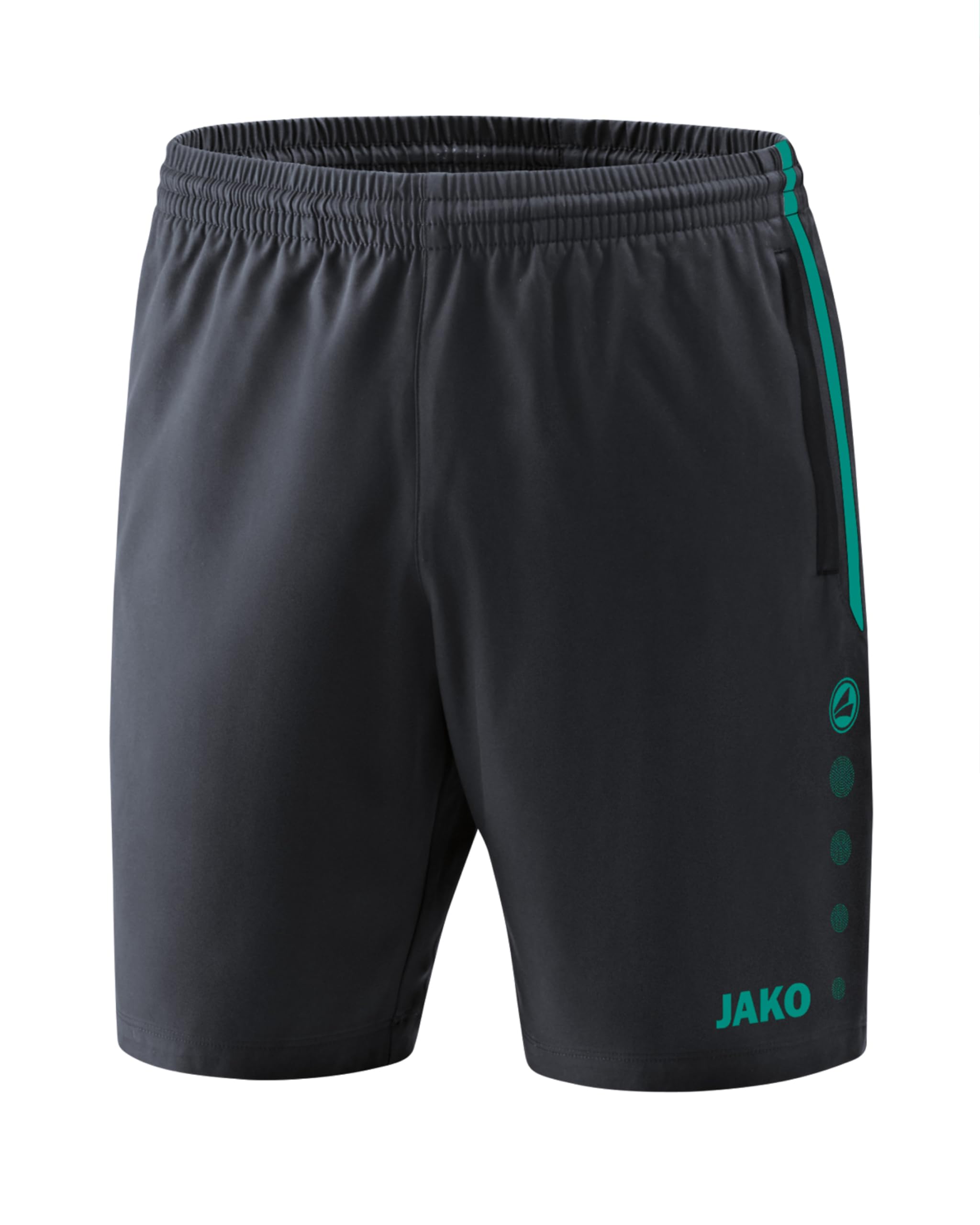 JAKO Competition 2.0 Shorts Women's Shorts - Anthracite/Turquoise, 34-36