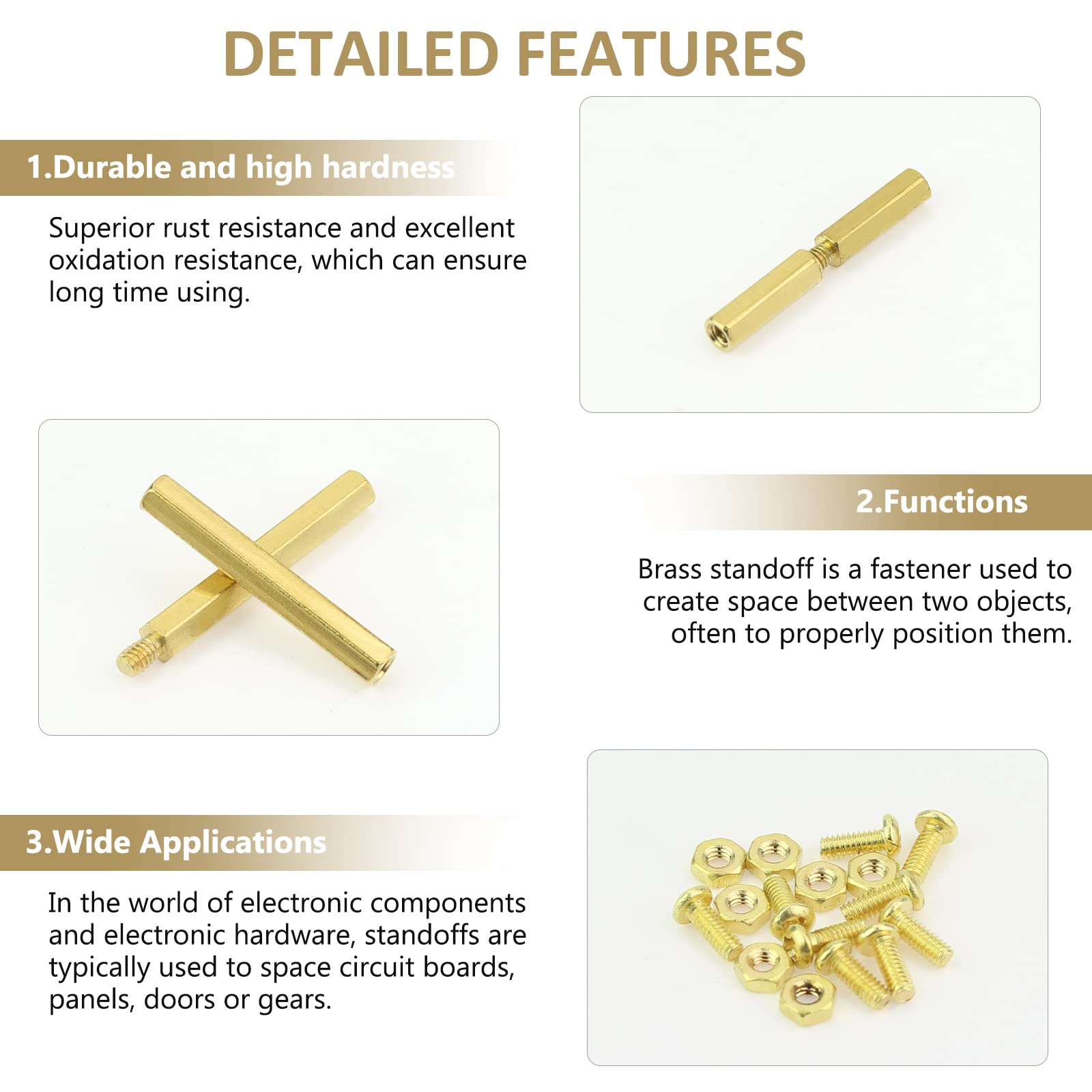 M2 Brass Standoffs & Spacers Kit - 320 Pieces -4 M2 Brass Standoffs & Spacers Kit - 320 Pieces -4