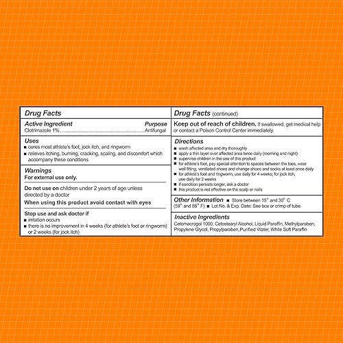 Miniatura 8 de CareAll Crema antifúngica clotrimazol 1% USP 1.0 oz. (paquete de 4), cura la mayoría de los pies de atleta, picor y tiña, en comparación con la