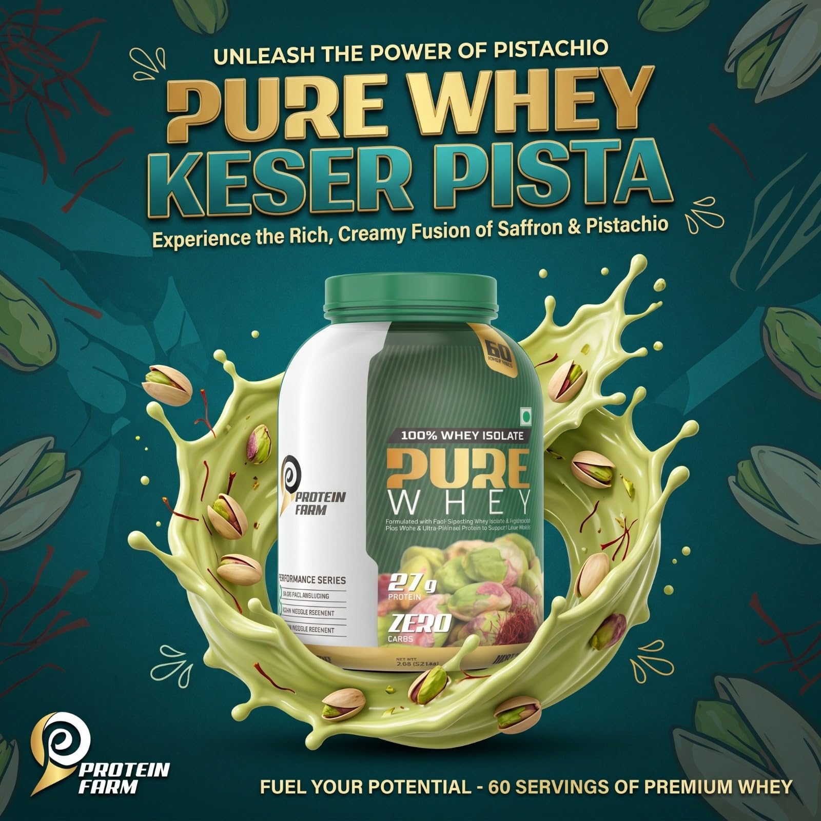 PURE WHEY solate & Hydrolyzed Whey Protein I 27 gms pure protein 2KG (KESAR PISTA) — Amazon image 7
