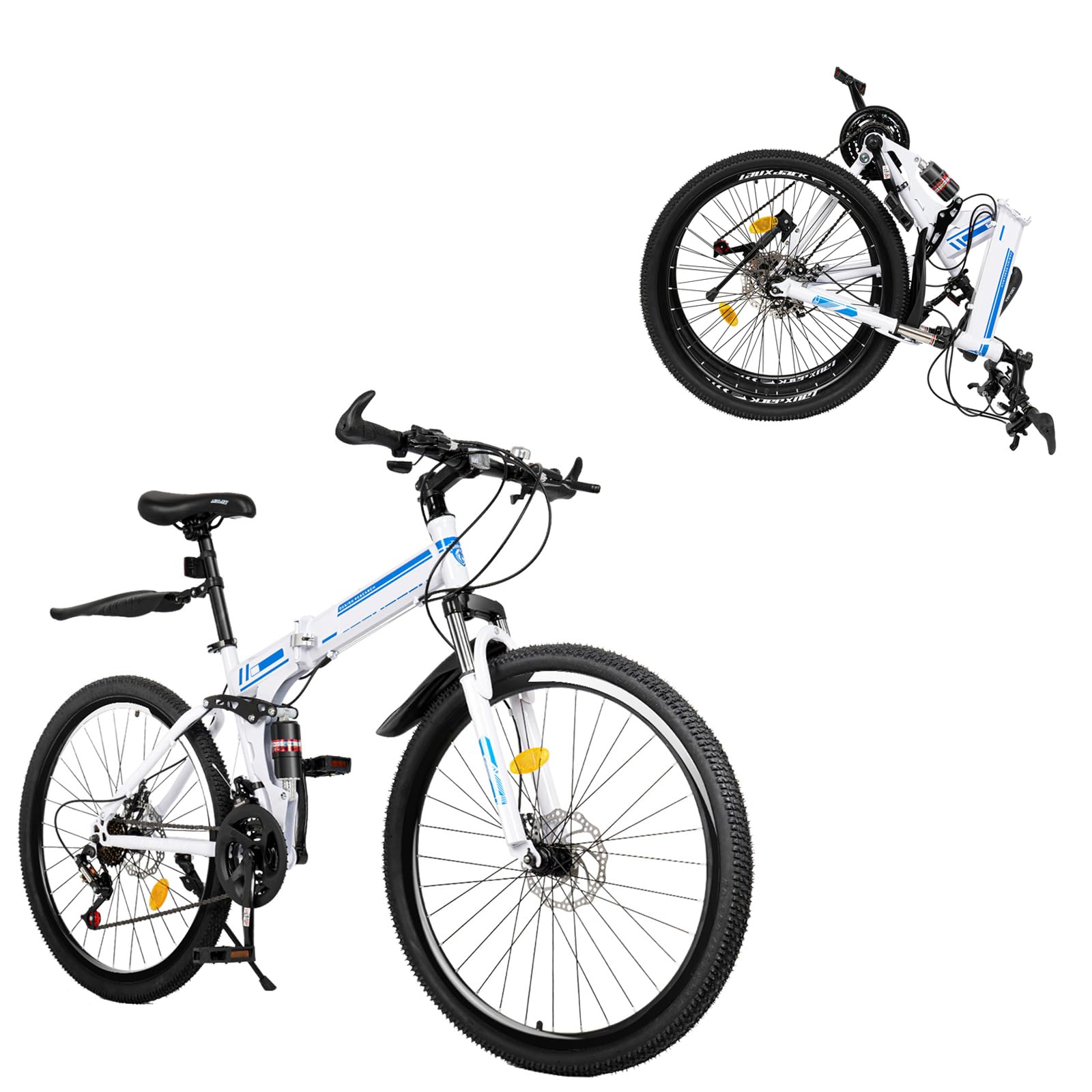 Fridgestea 26 Zoll Klapprad MTB - 21 Gang Mountainbike Faltbar Für Erwachsene