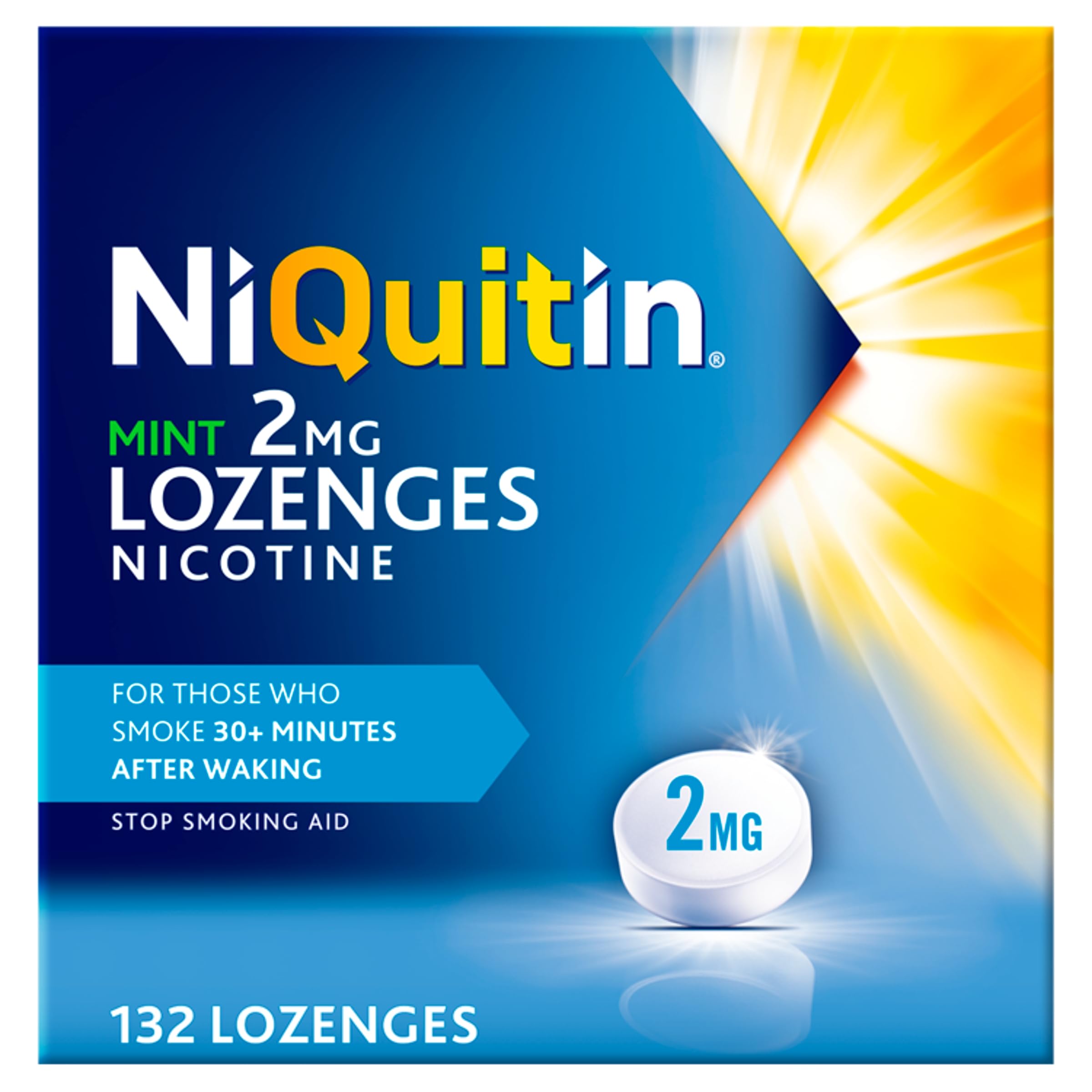 Niquitin Mint Lozenge - 2 Mg, 132 Lozenges - Stop Smoking Aid