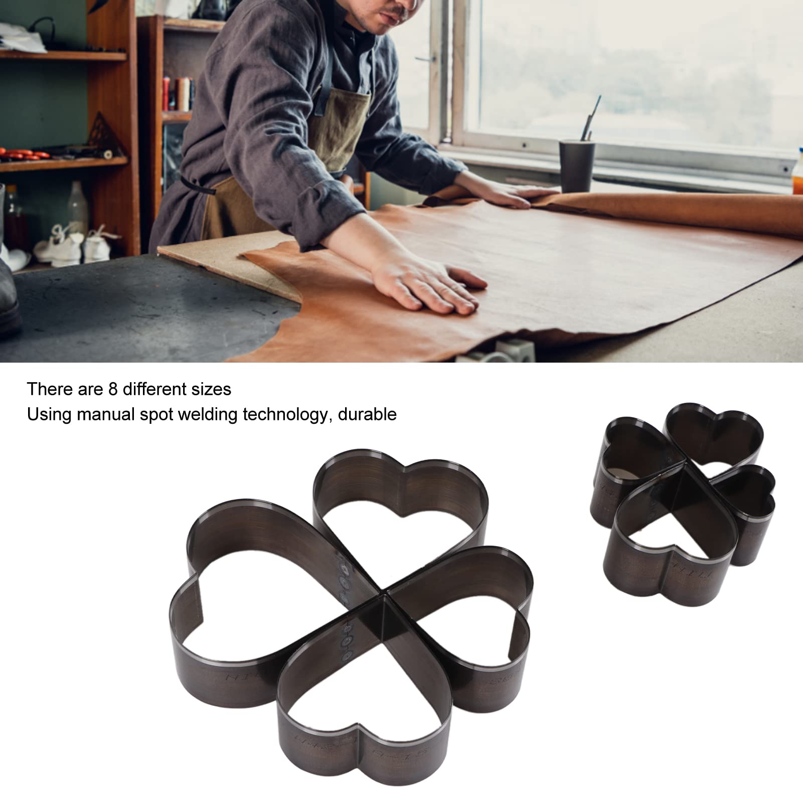 ZJCHAO Découpeur De Cuir Lot De 8 Poinons Creux En Acier à Haute Teneur En Carbone à Un Trou