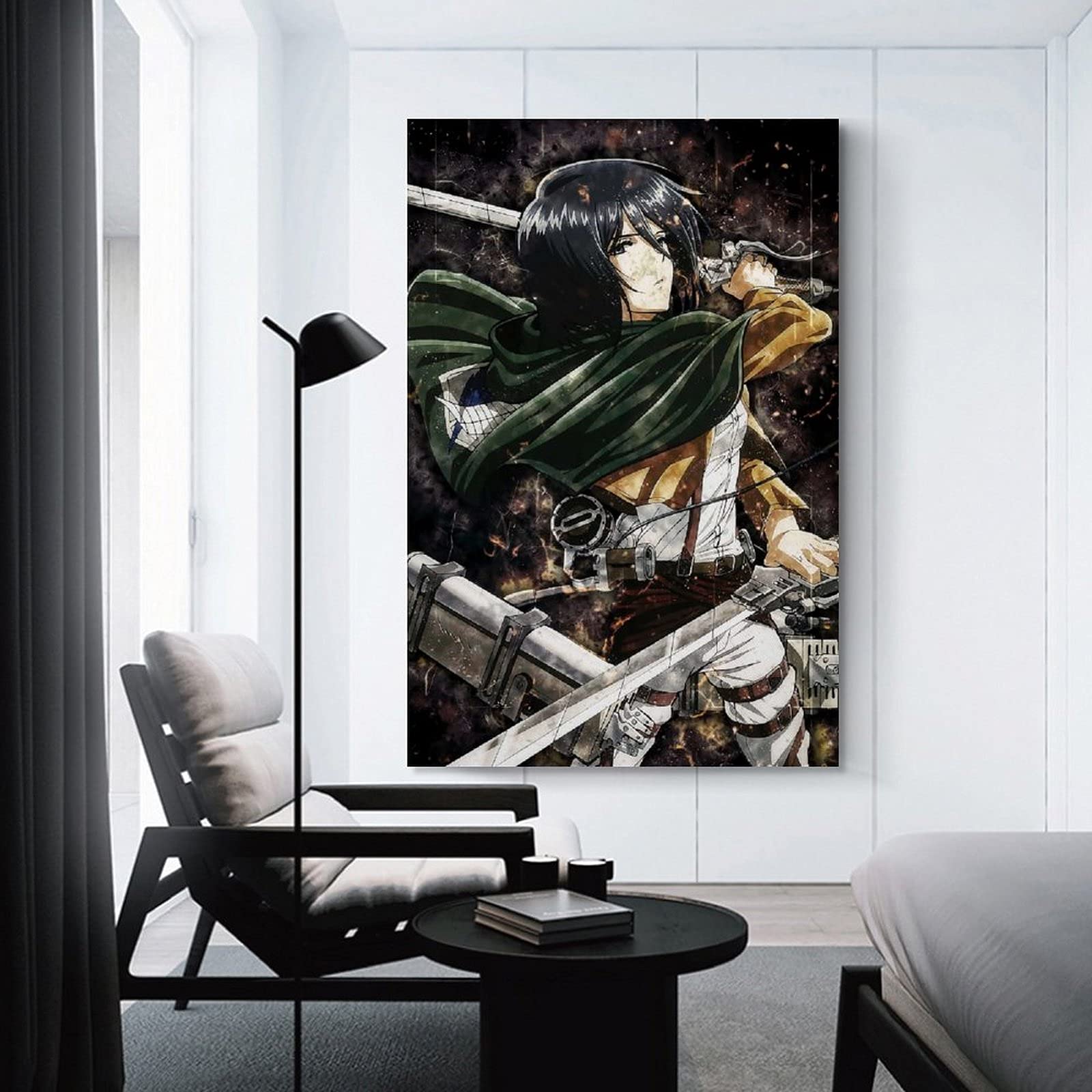 ZZBN Póster de anime Ataque a los Titanes de Mikasa Ackerman en