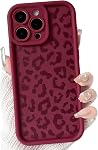 NITITOP Compatible with iPhone 16 Case Cute Stylish Leopard Print Design for Women Girls Men Artistic Soft TPU Shockproof Protective Full Camera Protection Cover - Brown