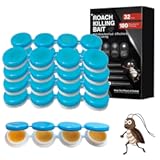 32 Pack Cockroach Gel Bait&comma; Highly Effective Roach Killer Indoor Infestation Solution&comma; Fast Acting Cockroach Killer Indoor Home Kitchen Use&comma; Easy to Apply & No Mess Roach Bait&comma; Long-Lasting