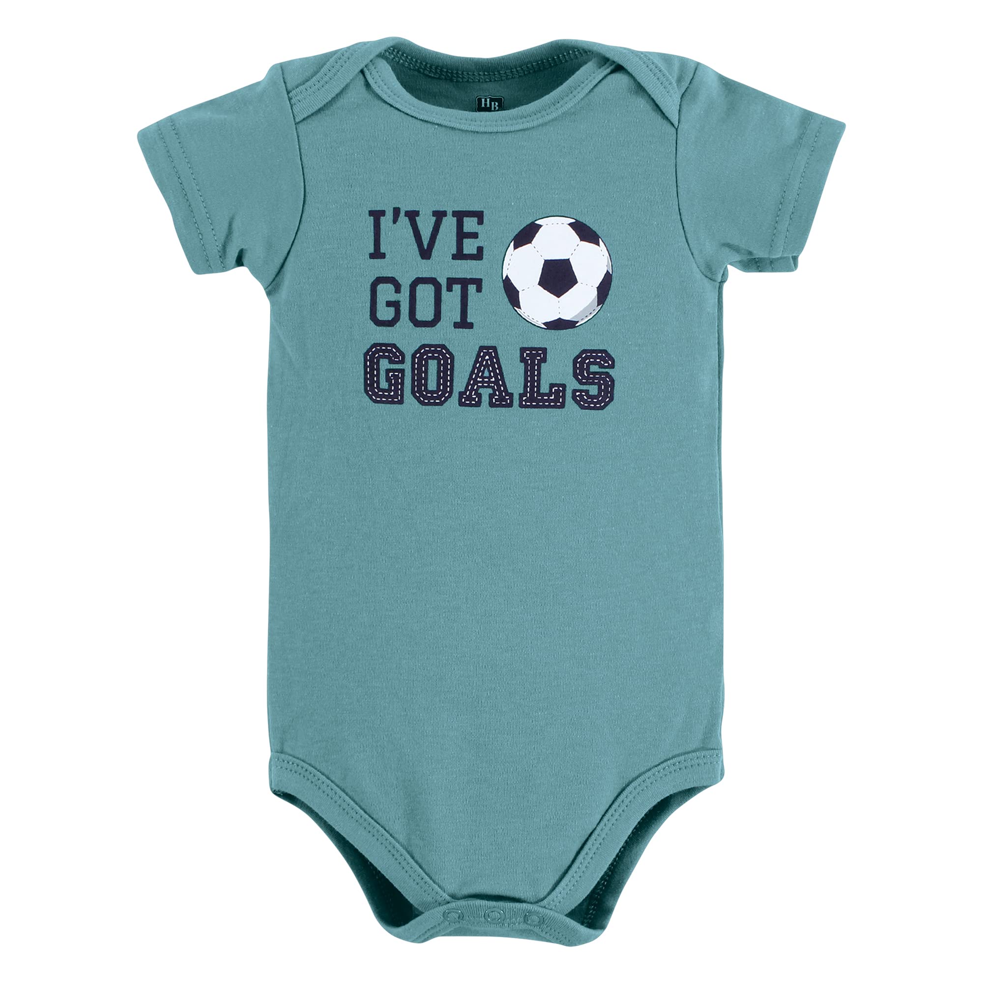 Hudson Baby Unisex Baby Cotton Bodysuits, Sports Stripes, Newborn