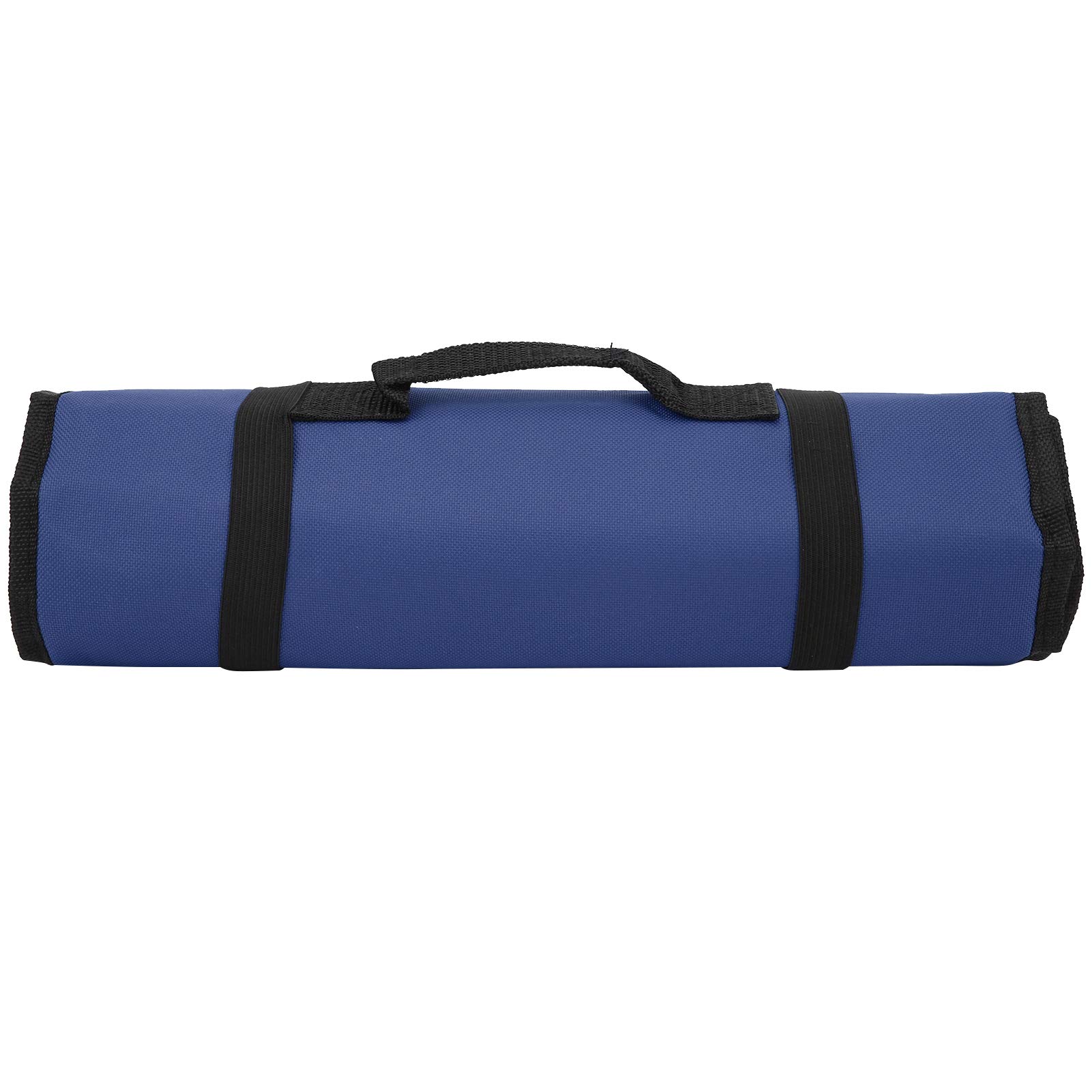 Tool Roll Organizer Bag, Multi Pockets Hand Roll Up Tool Tote, Portable Roll Up Tool Bag Roll Tool Pouch, Foldable Wrench Organizer & Tool Pouch Tool Roll Bag for Tool Storage(blue)