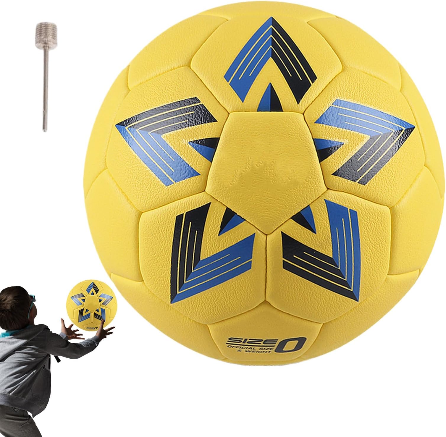 Training Handball Ball - Size 1 Fibre Leather, Bouncy Exercise Ball, Stitched Sports Equipment, Versatile Gym School Ball, Portable Outdoor Indoor Leisure | Reliable Handball Equipment for Ju