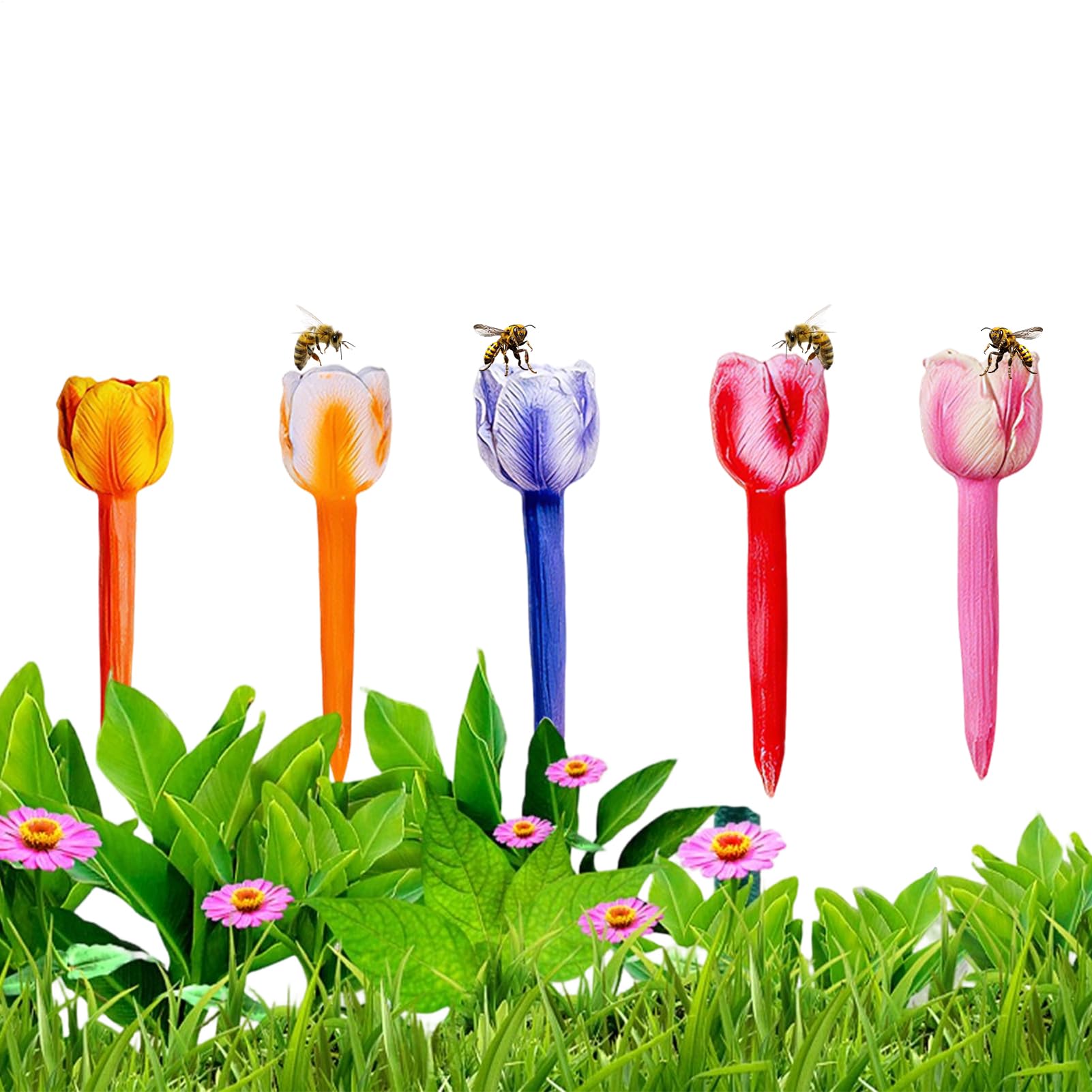 Abreuvoir à abeilles avec piquets stables pour le jardin et la terrasse