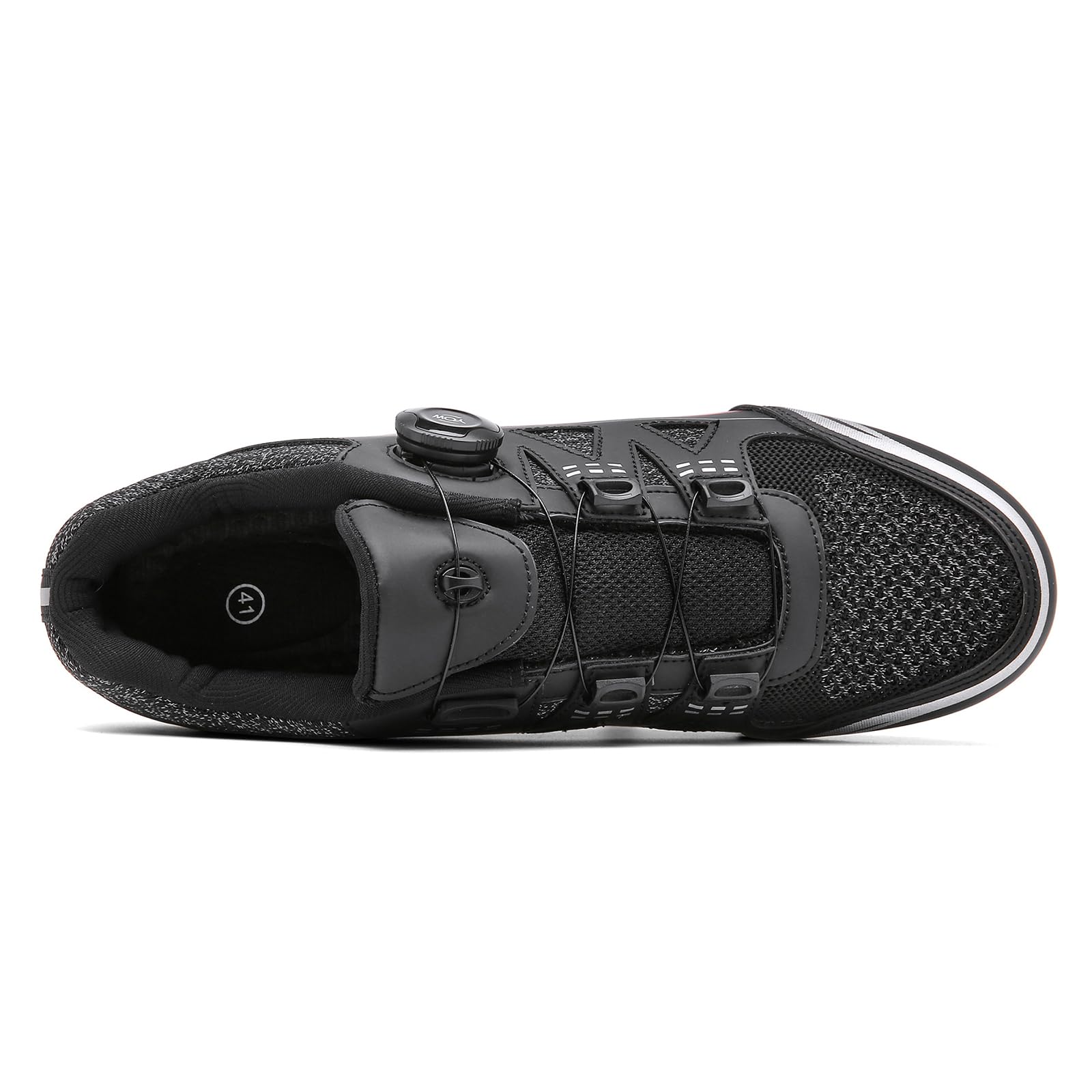 Scarpe da Ciclismo Uomo, Scarpe da Mountain Bike per Bici da Strada Compatibili con Pedali SPD 2 Bulloni con Tacchette per Scarpe da Corsa per Interni e all'aperto