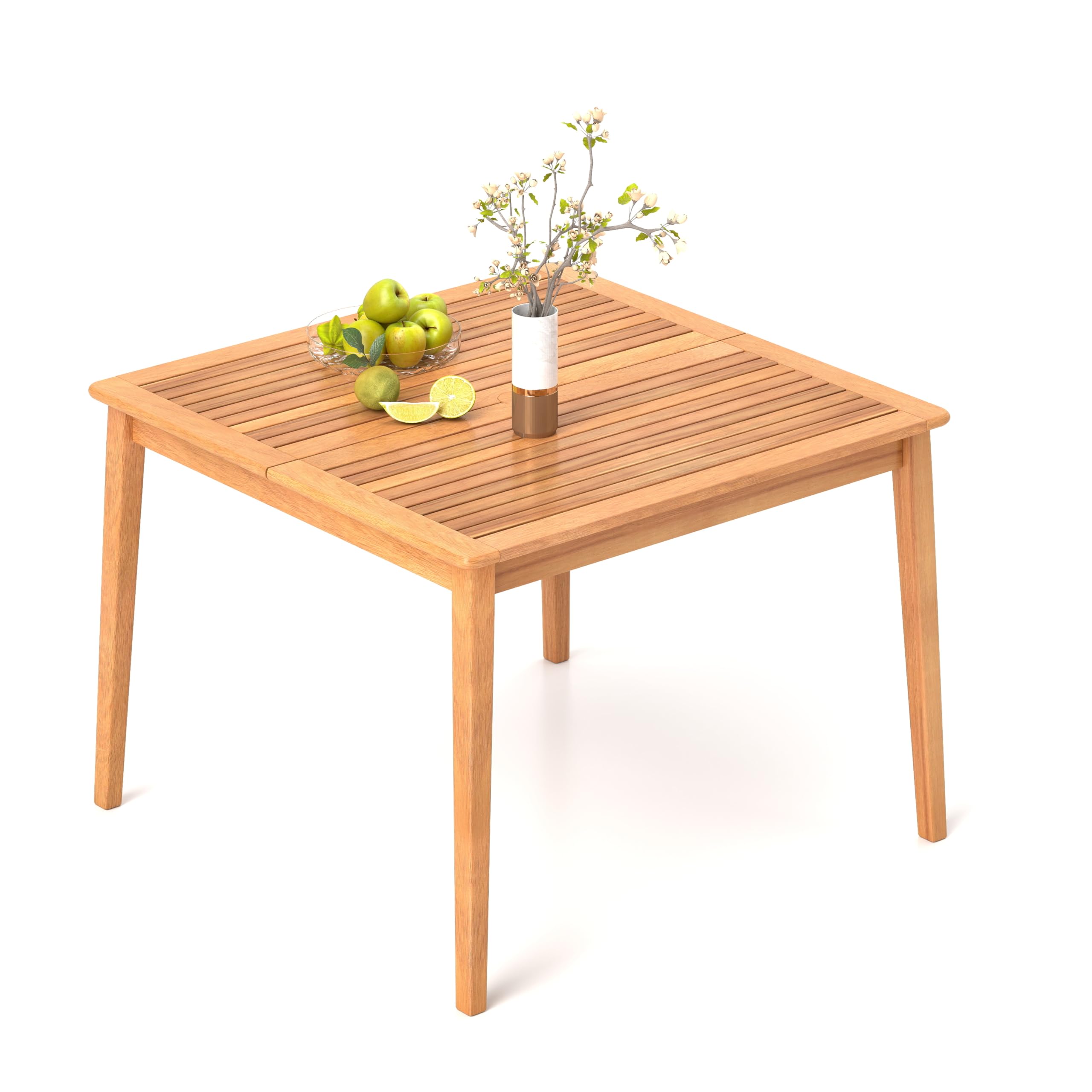 RELAX4LIFE Wooden Outdoor Dining Table for 4, 40
