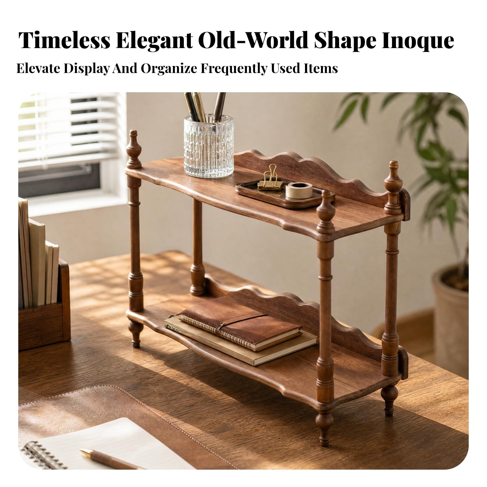 Milageto ría Compacta Práctico Organizador Escritorio Clásico Rack Compacta con Ondulados para Cocina, Baño, Salón