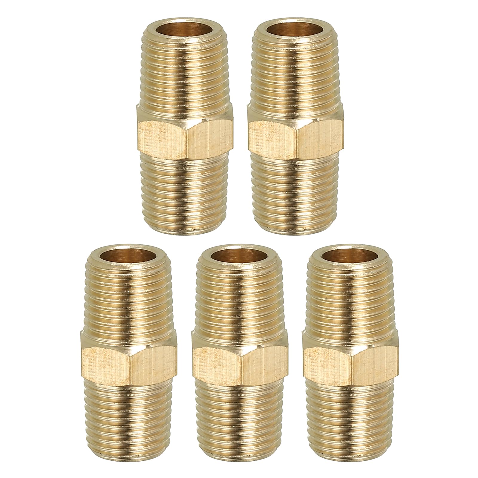 PATIKIL Lot de 4 adaptateurs hexagonaux en laiton massif pour raccord PATIKIL Lot de 4 adaptateurs hexagonaux en laiton massif pour raccord