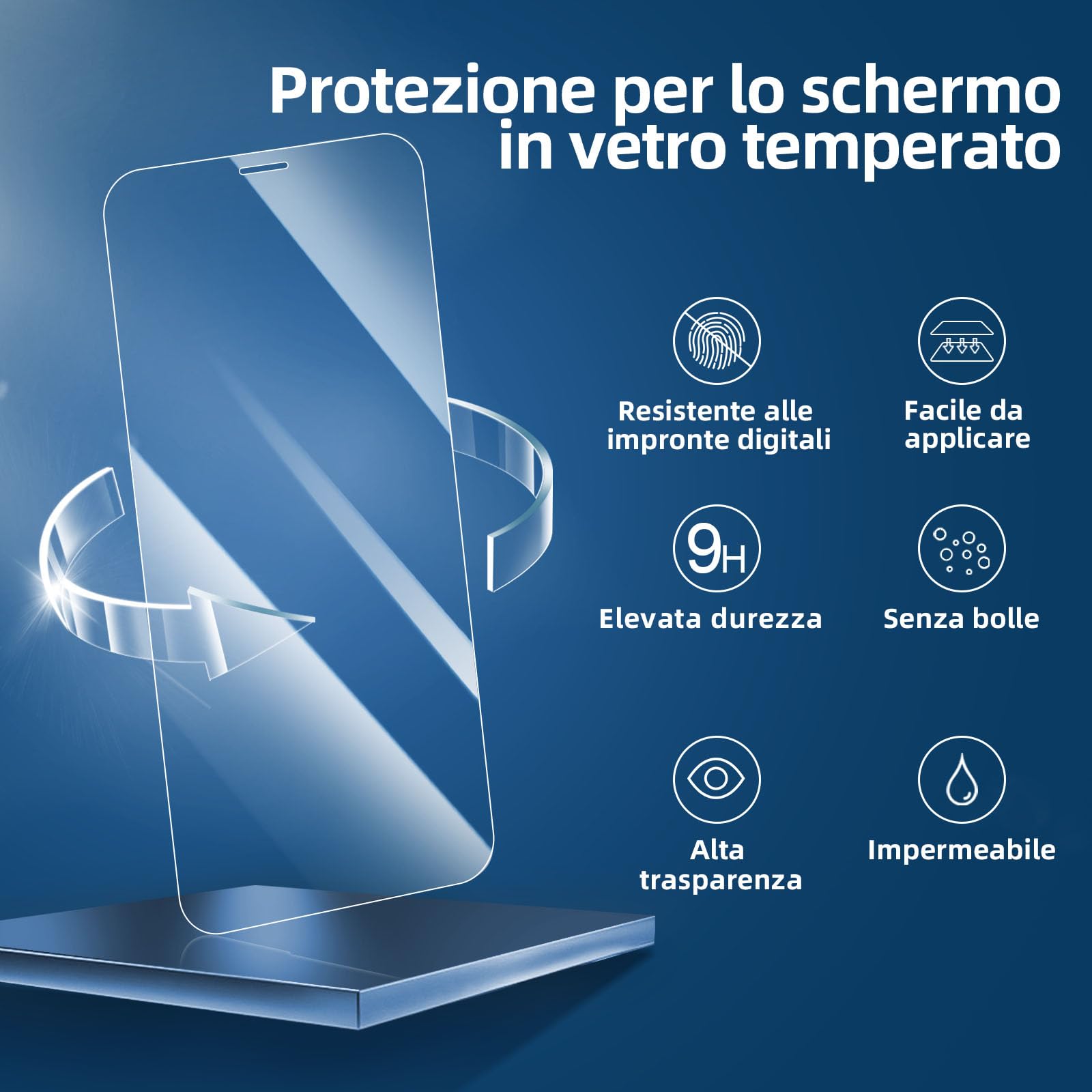 NEW'C 3 Pezzi, Vetro Temperato per 12 Mini 5,4 Pollici, Pellicola Prottetiva Anti Graffio, Anti-Impronte, Senza Bolle, Durezza 9H, 0,33mm Ultra Trasparente, Ultra Resistente