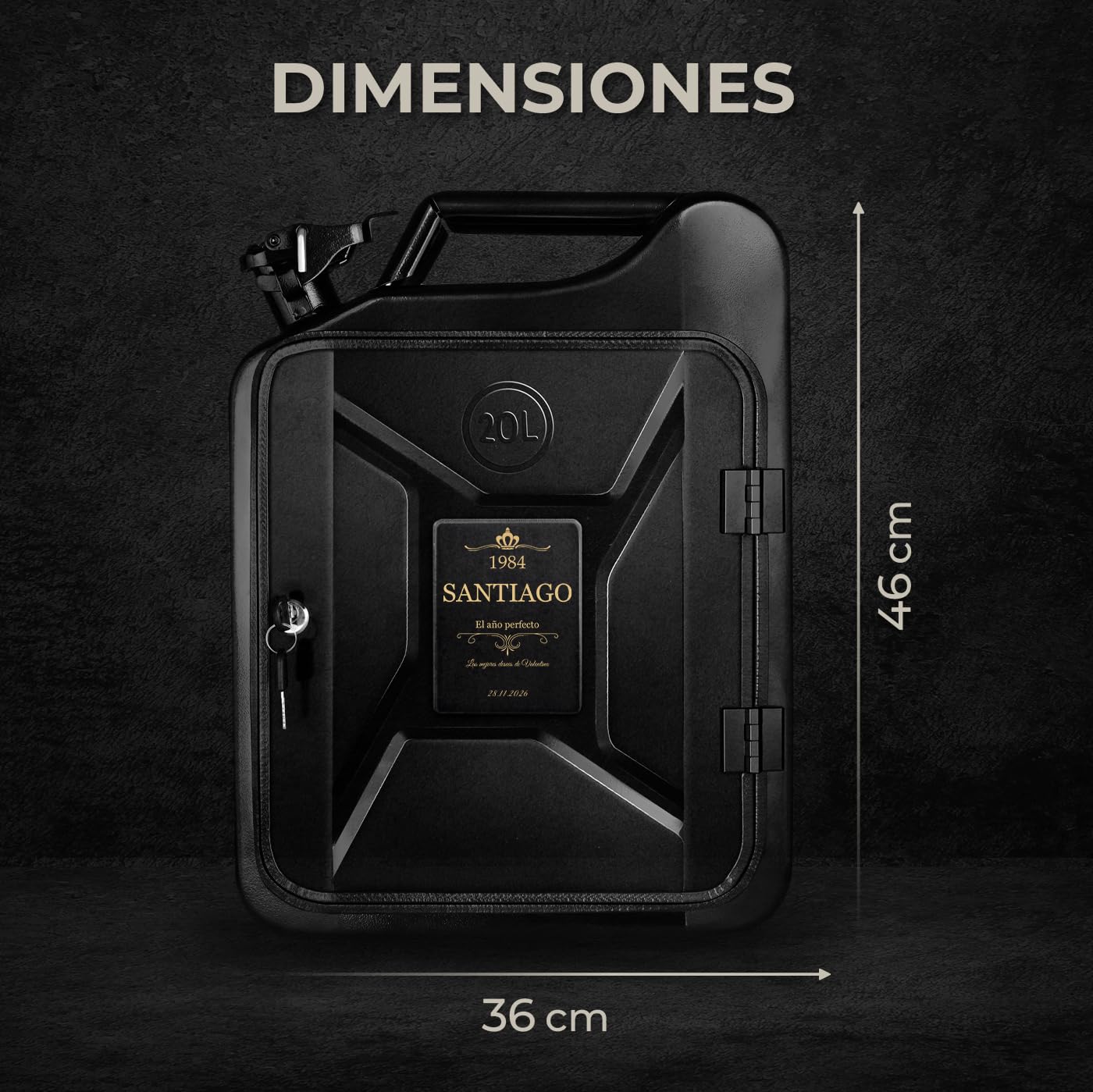 Maverton Whisky Mini Bar Cabinet 20 l - Gabinete de Bar Personalizado con Clave - Compacto para Viajes- Regalos Originales para Hombre Padre Amigo Abuelo Marido Jefe Día del Padre