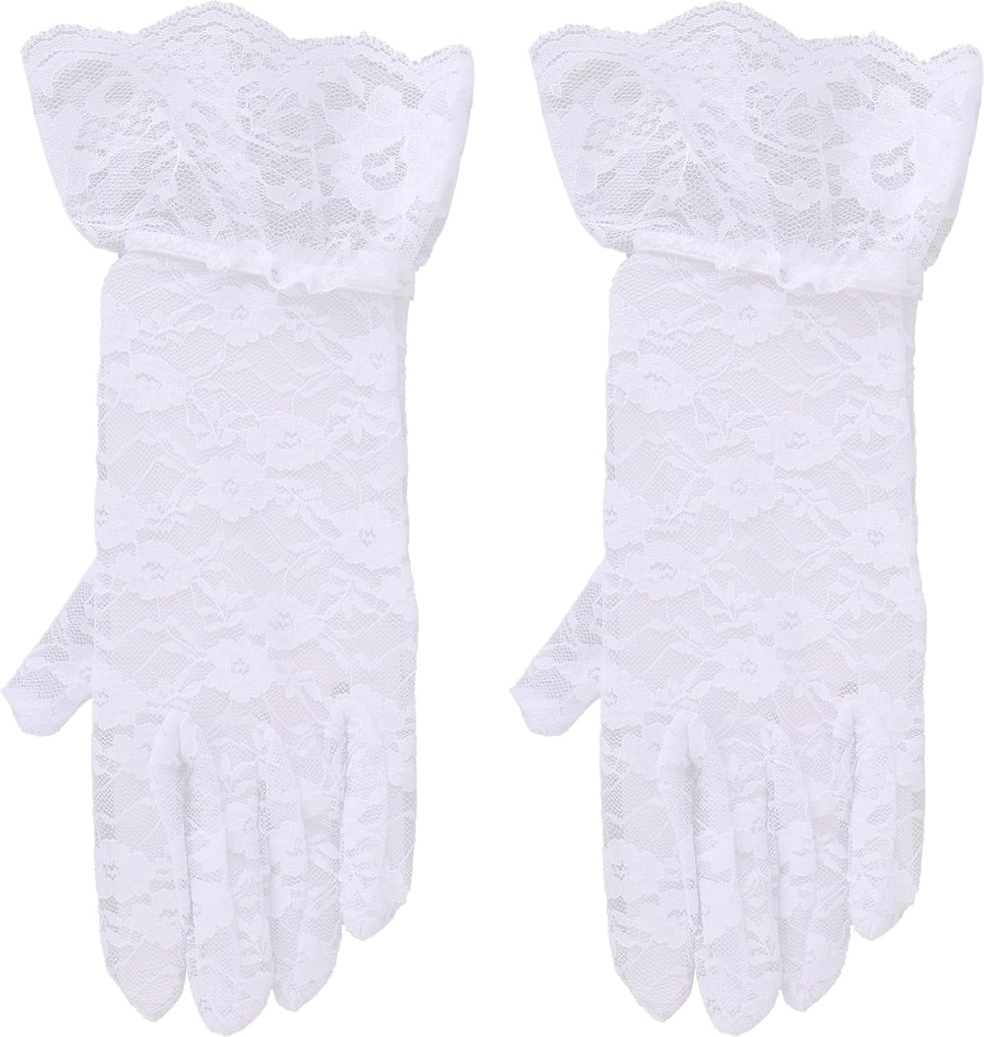 Yolev Lace Gloves for Women Short Lace Gloves Vintage Tea Party Glove 1920s For Wedding Bridal Evening Dinner Prom - Image 8