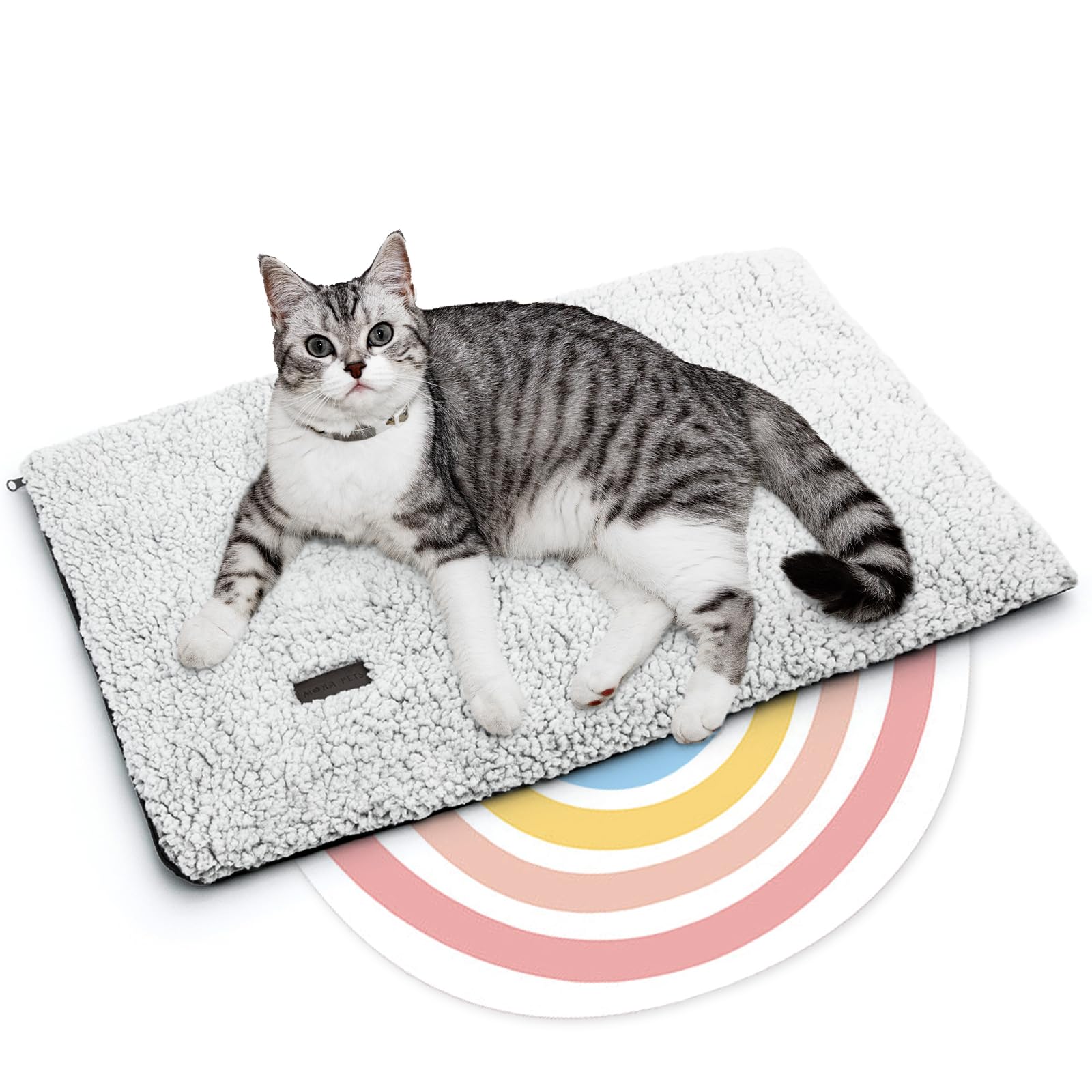 Mora Pets Manta térmica para Gatos Manta autocalentable para Gatos y Perros Cama termica Alfombra calefactora sin Electricidad y baterías 61 x 46 cm