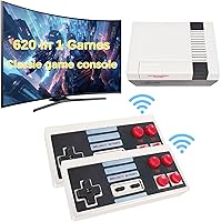 Vista 1 de Classic Retro Game Console Built 621Classic Video Games,Av Output Handheld Game System with Dual Wireless Controllers,Plug and Play.