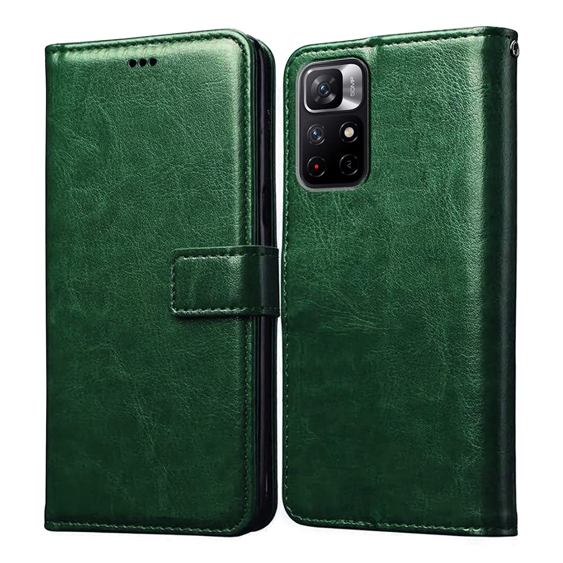 Leather Flip Cover for Redmi Note 11T 5G / Poco M4 Pro 5G - Brown -8 Leather Flip Cover for Redmi Note 11T 5G / Poco M4 Pro 5G - Brown -8